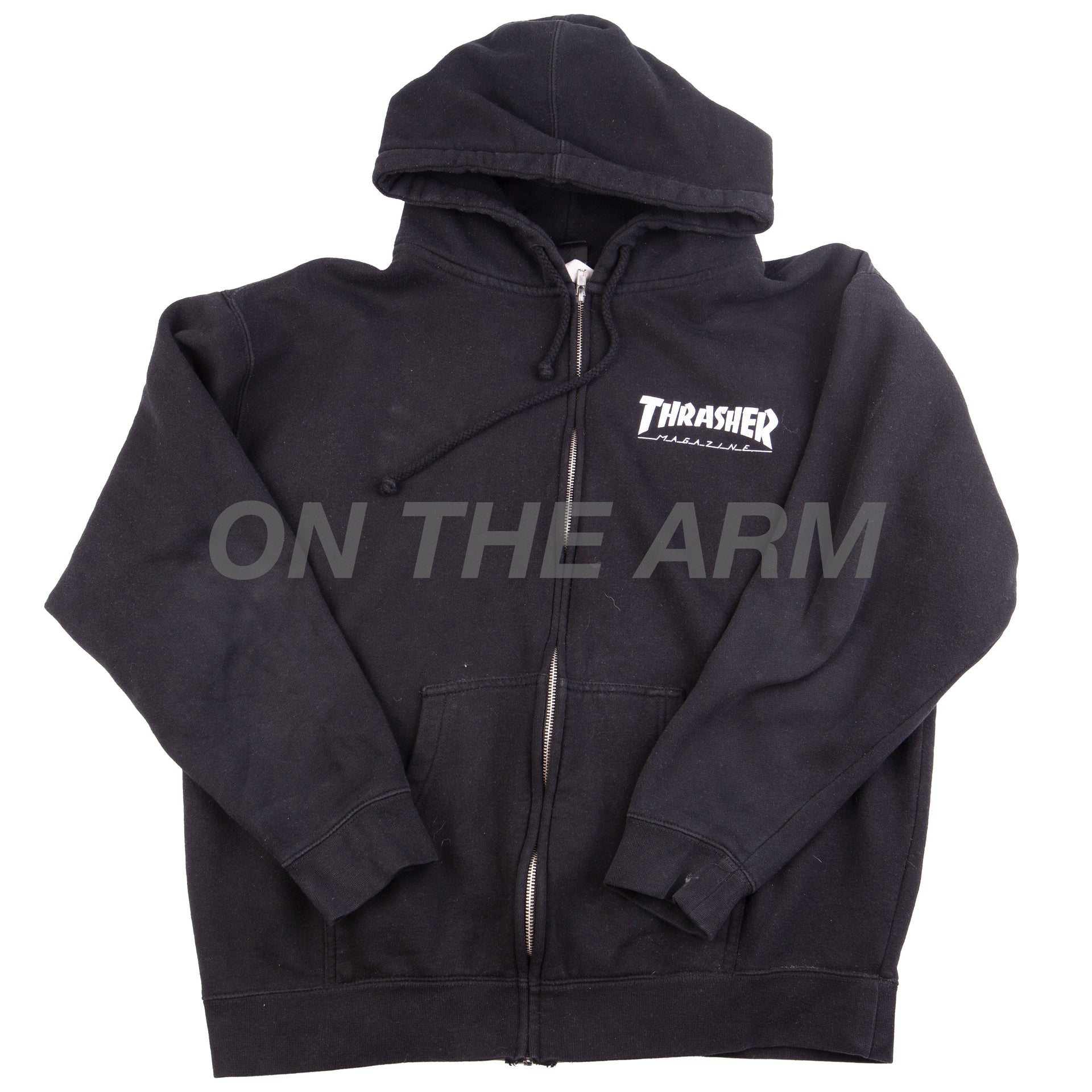 Thrasher Black Logo Zip Up PRE-OWNED