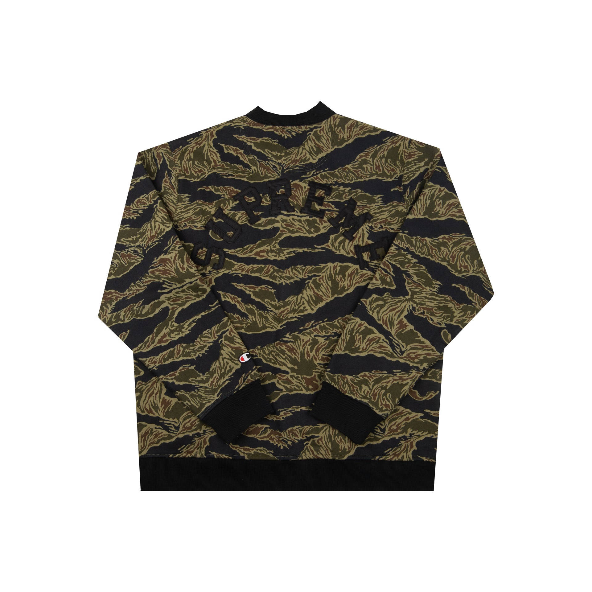 Supreme Olive Tiger Camo Champion Jacket