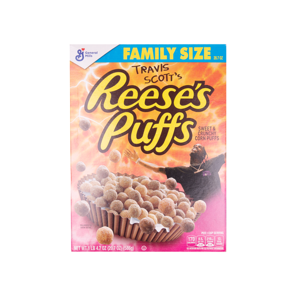 Travis Scott Reese's Puffs Cereal Family Size Box