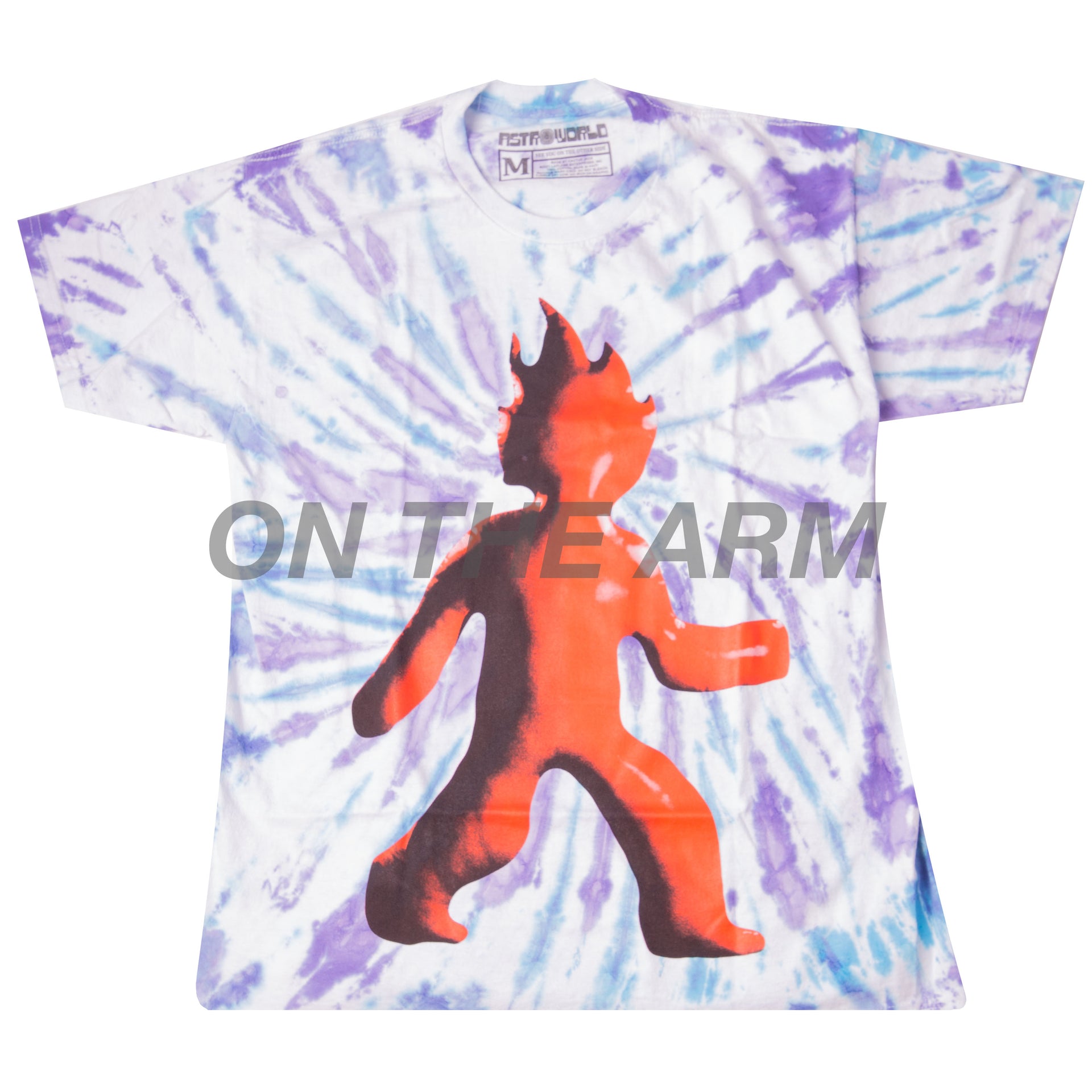 Travis Scott Tie Dye Flame Guy Tee