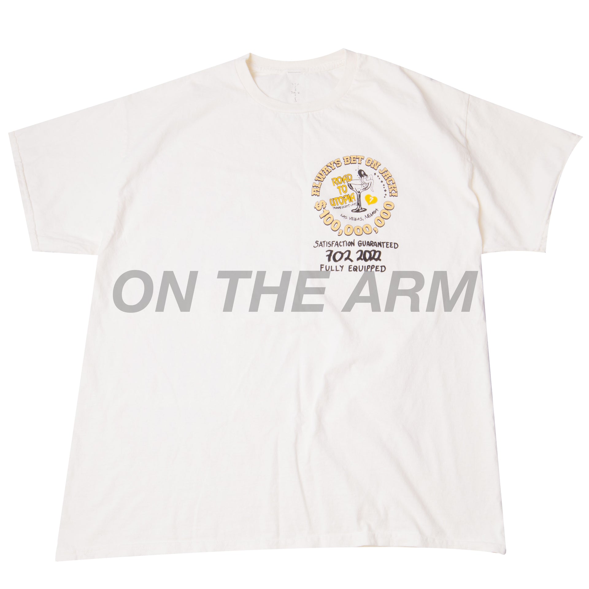 Travis Scott White Utopia Always Bet On Jack Tee