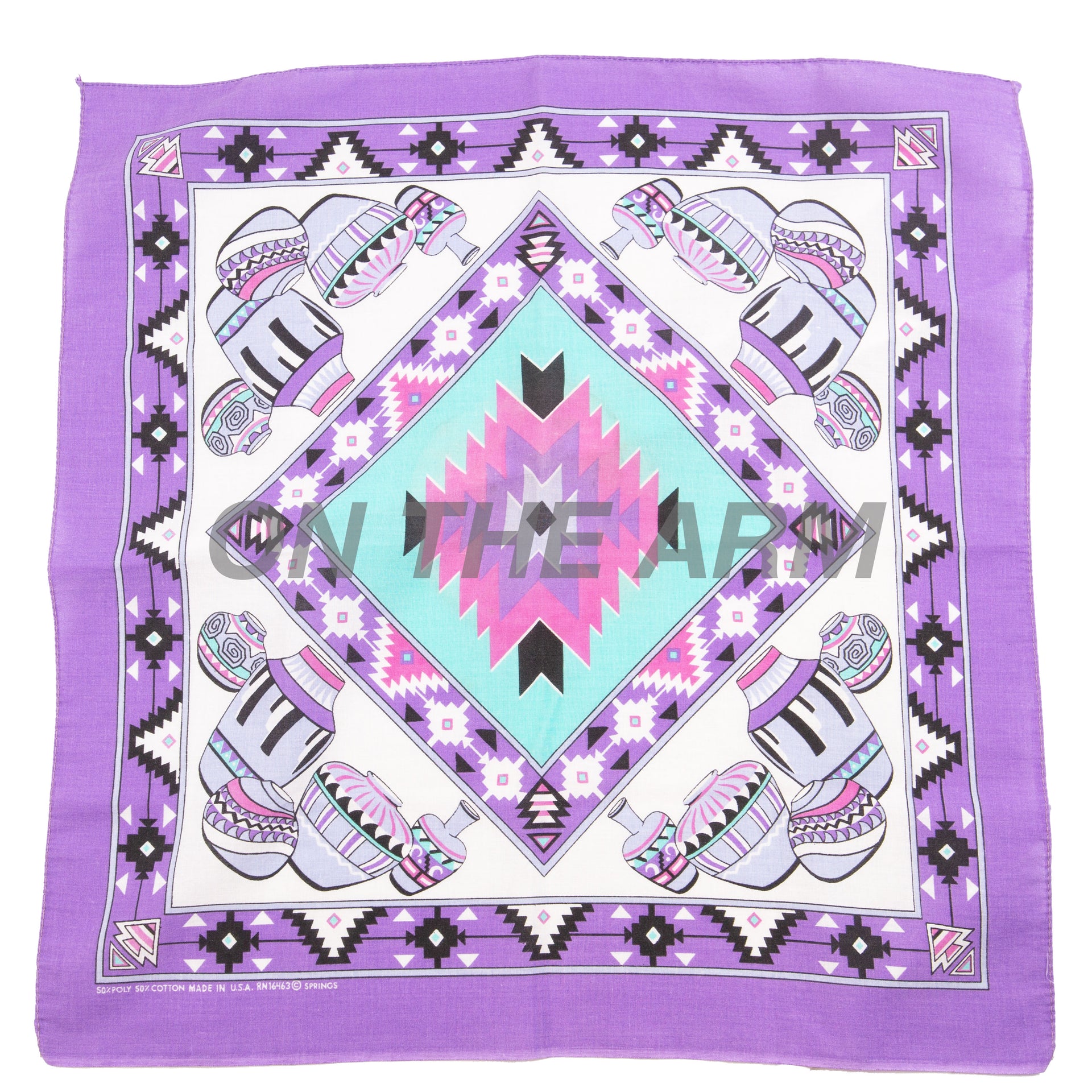 Vintage Purple Tribal Bandana