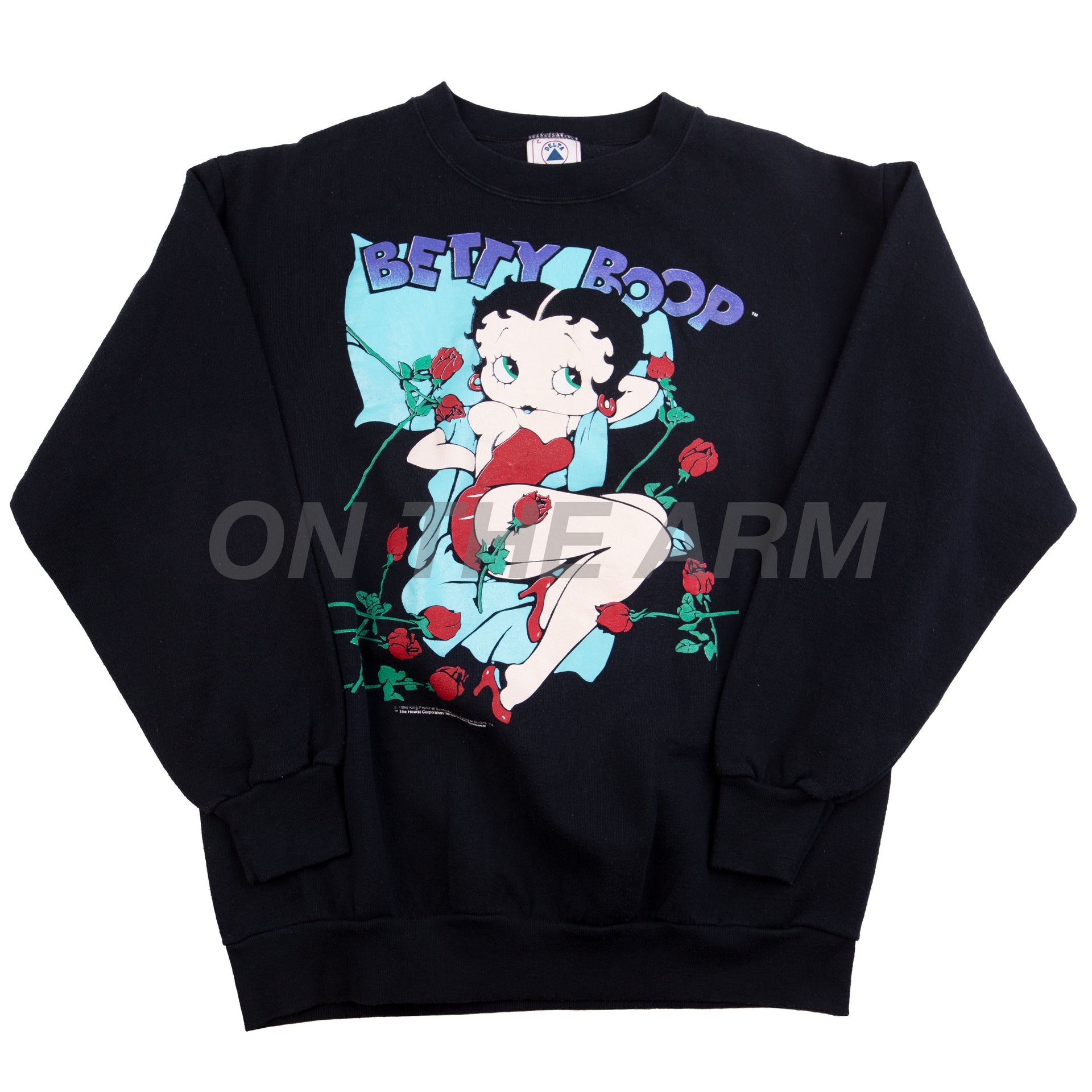 Vintage Black Betty Boop Roses Crew (1994)