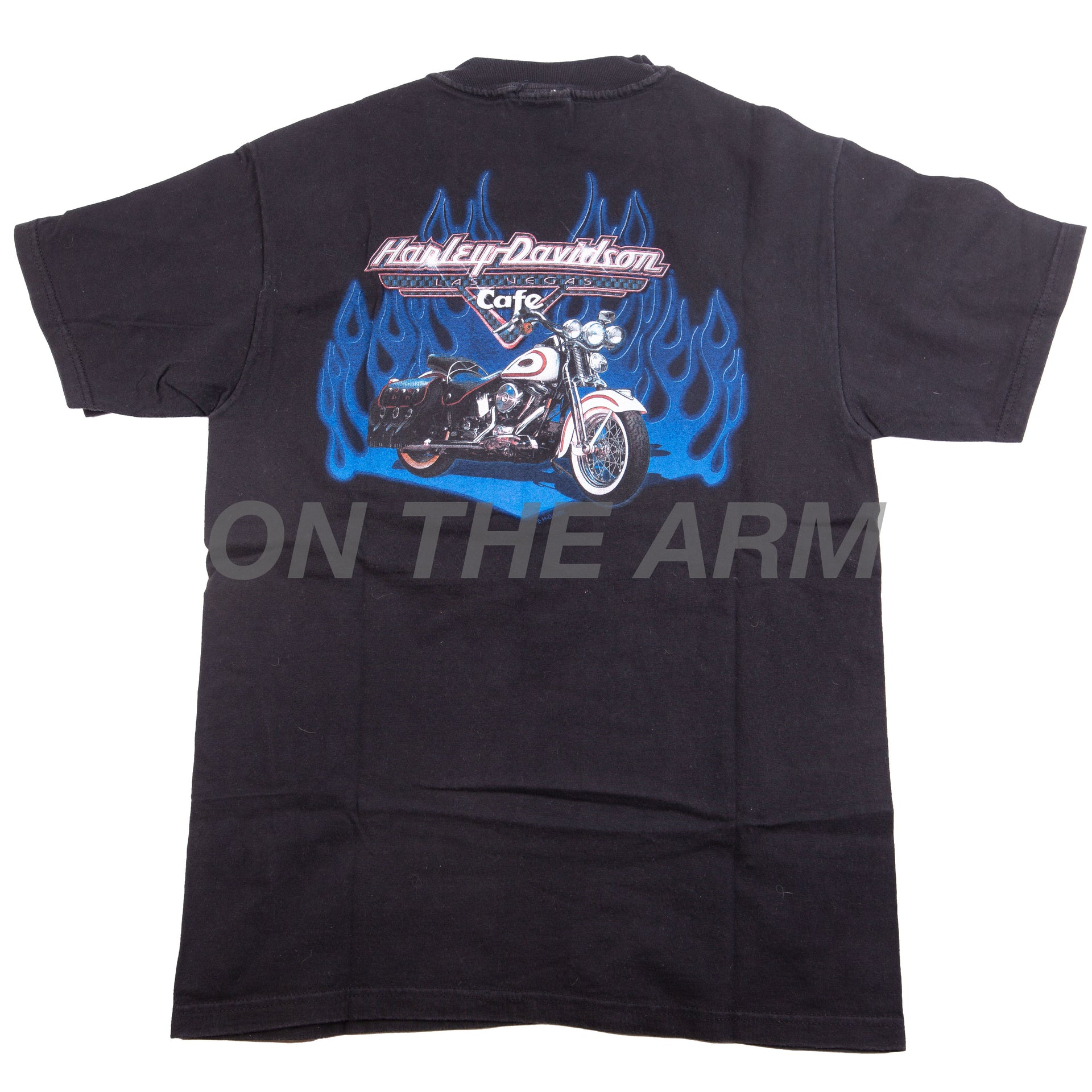 Vintage Black Harley Davidson Flames Tee