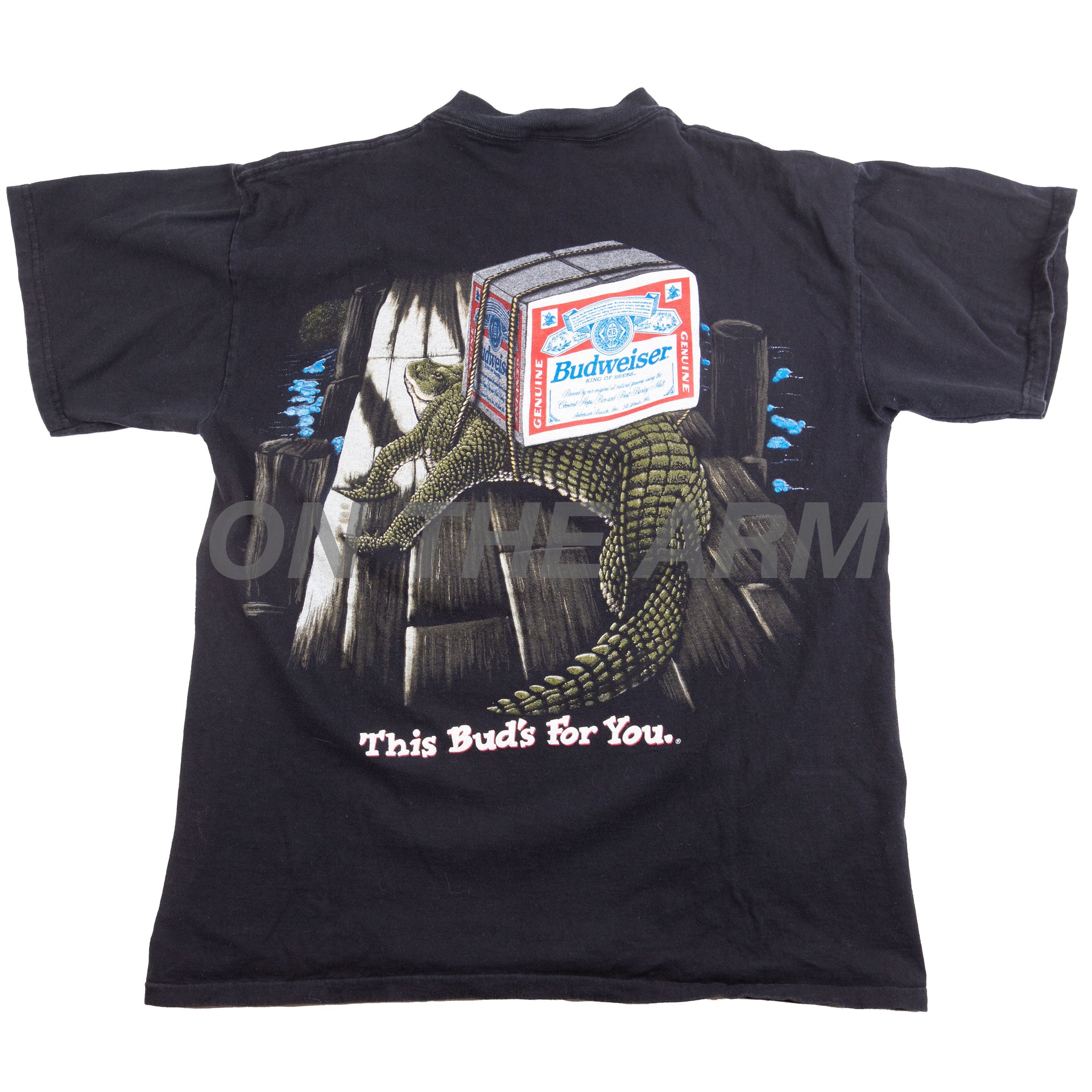 Vintage Black Budweiser Alligator Tee (1996)
