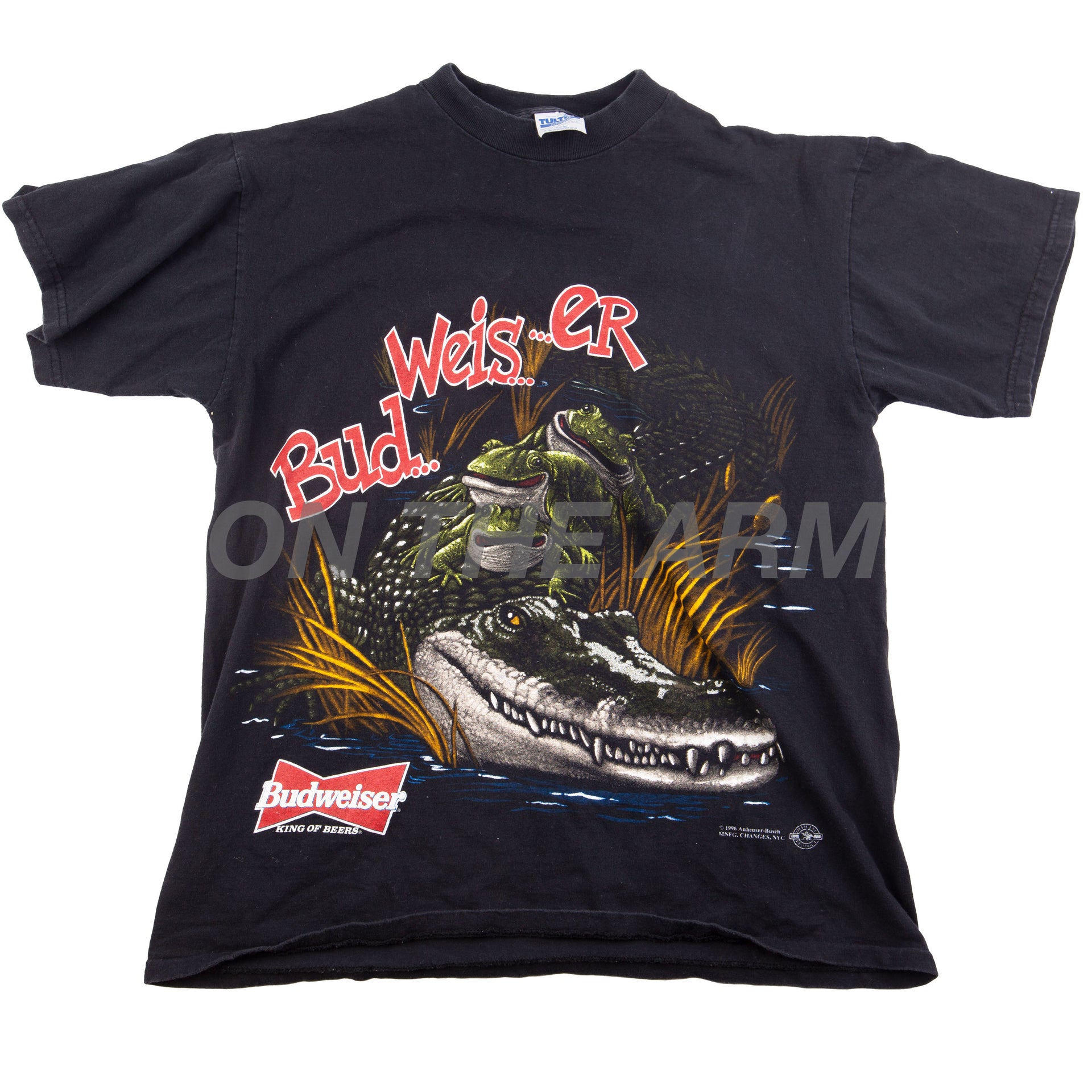 Vintage Black Budweiser Alligator Tee (1996)