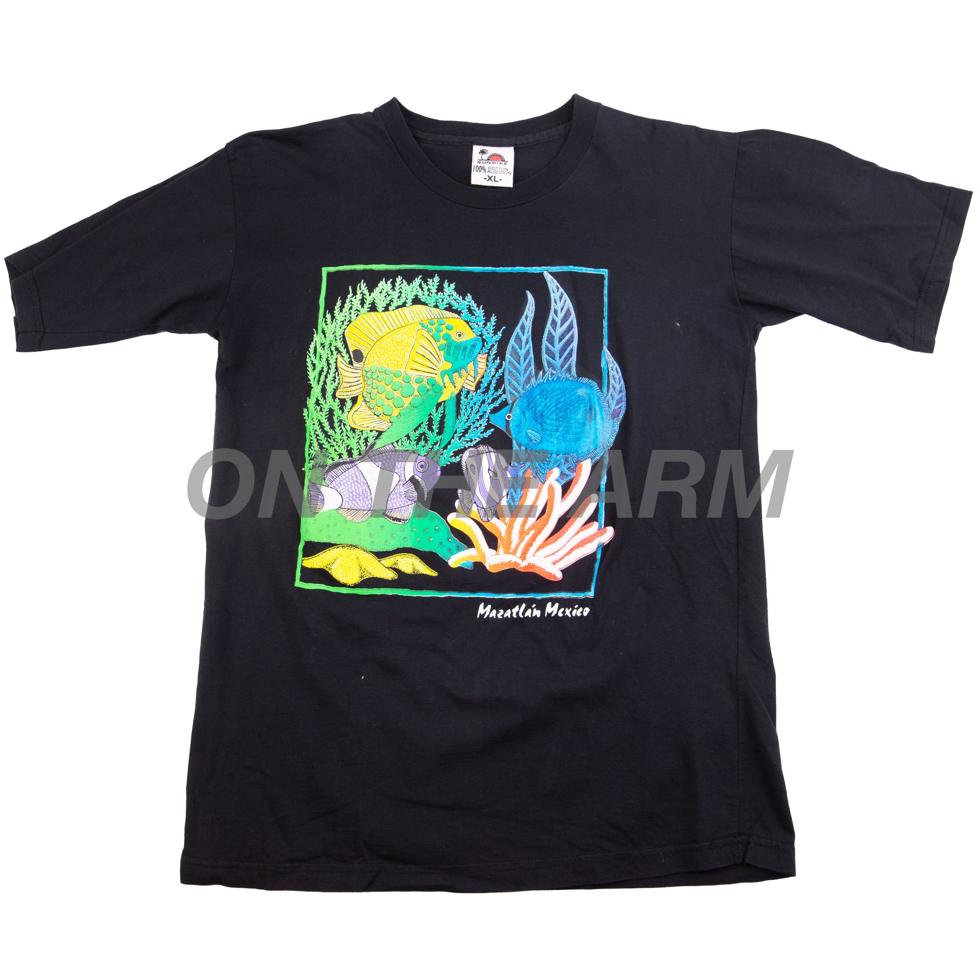 Vintage Black Mazatlan Mexico Fish Tee (2000's)