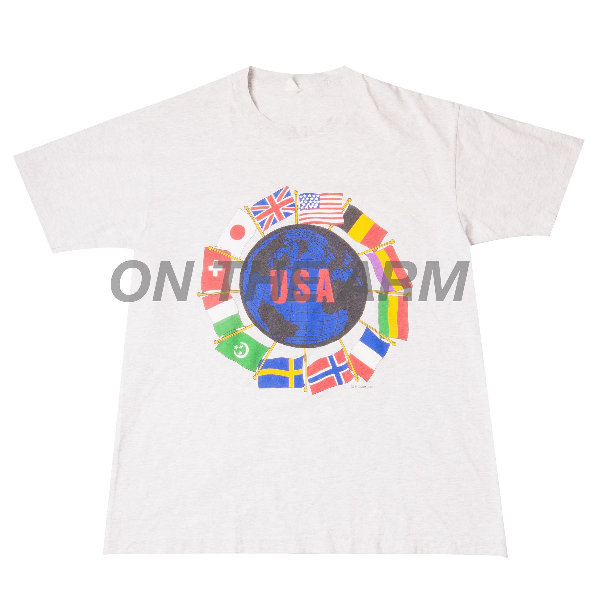 Vintage Ash Grey Flag Tee