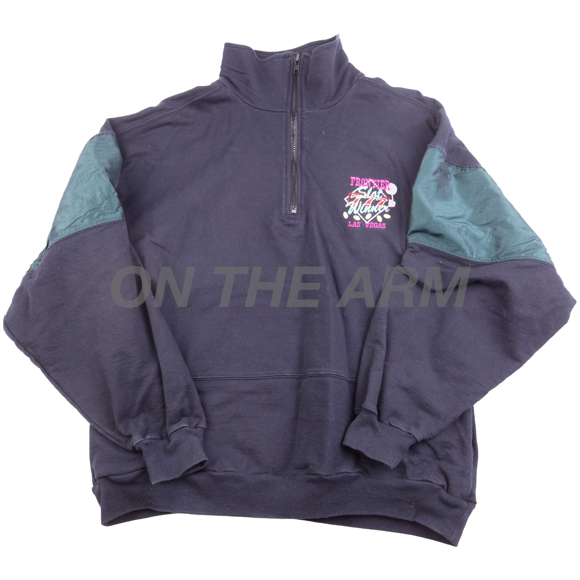 Vintage Black Frontier Casino Slot Winner Quarter Zip (1990's)