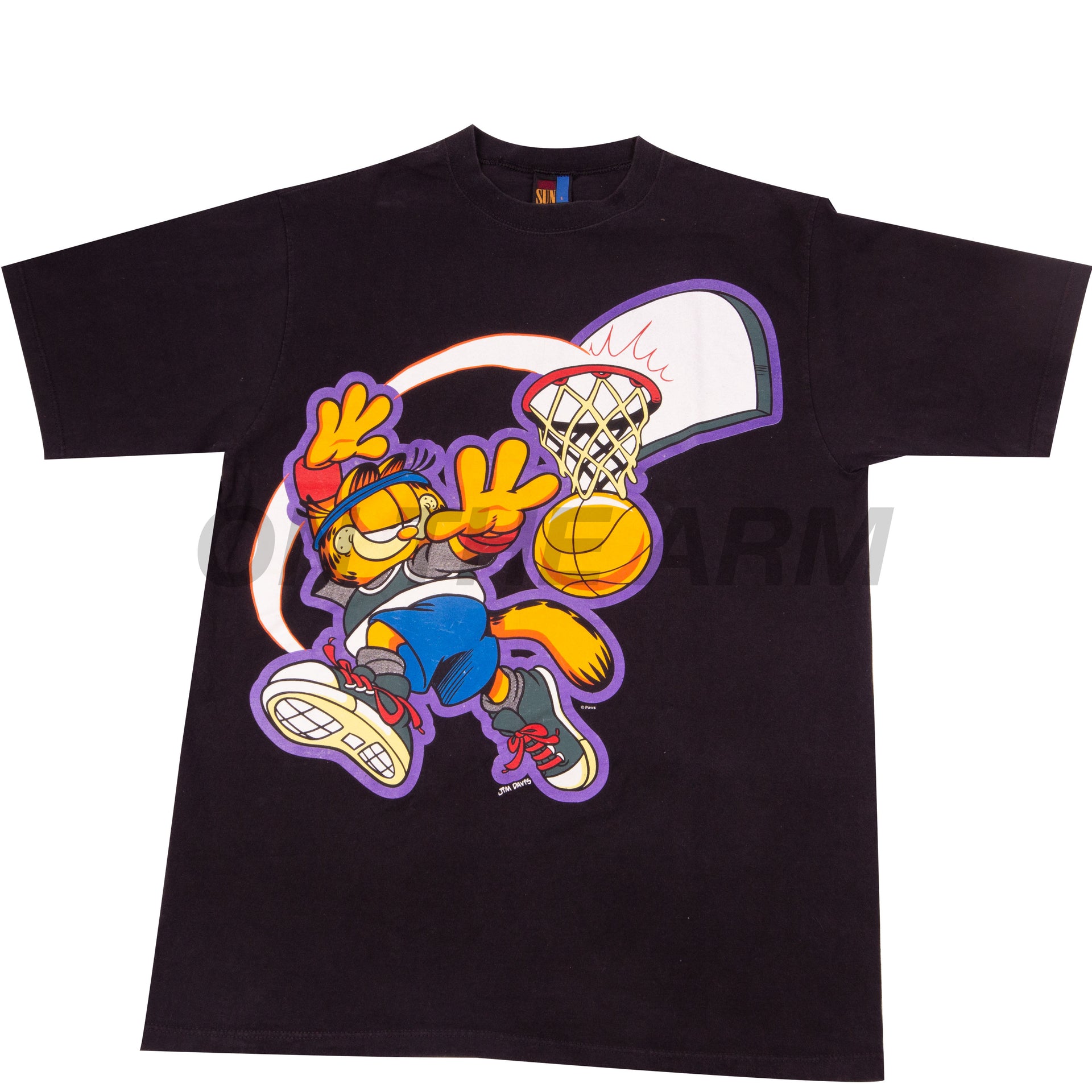 Vintage Black Garfield Basketball Tee