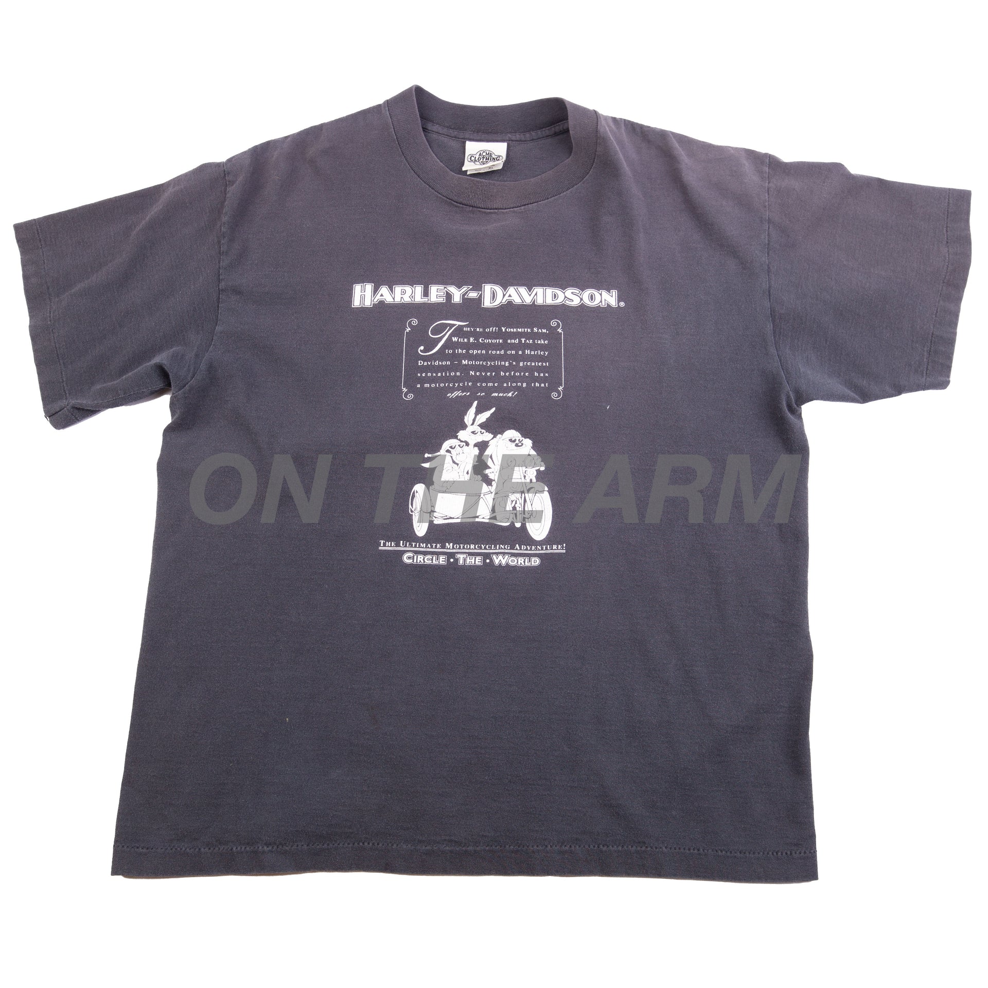 Vintage Black Harley Davidson Looney Tunes Tee