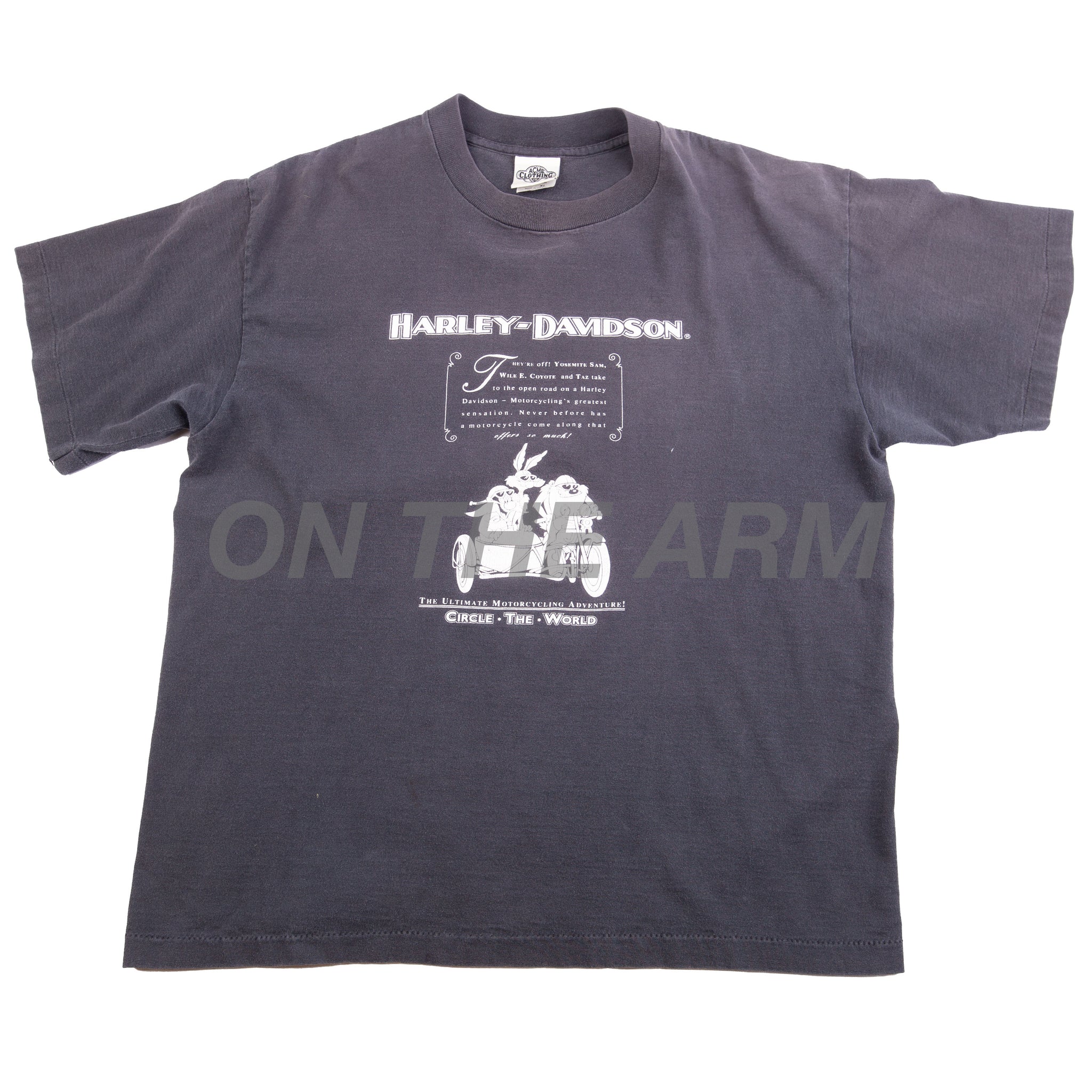 Vintage Black Harley Davidson Looney Tunes Tee
