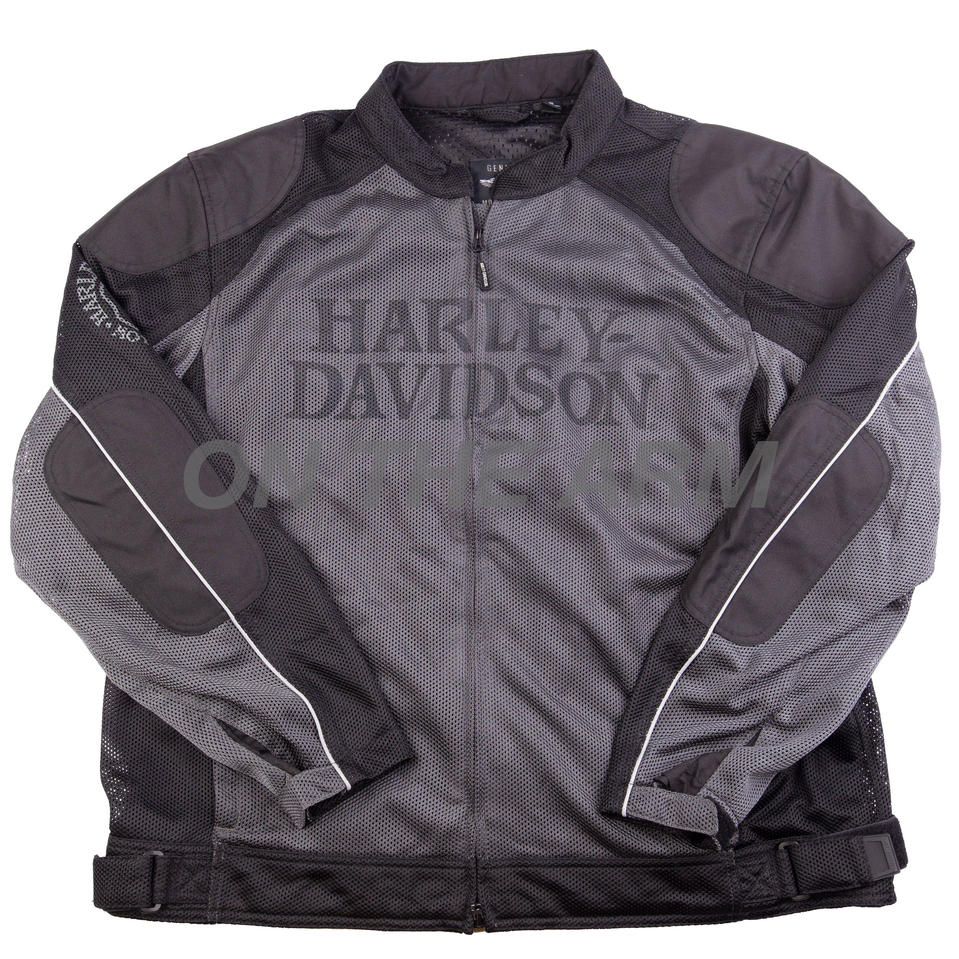 Vintage Black Harley Davidson Willie G Skull Mesh Motorcycle Jacket