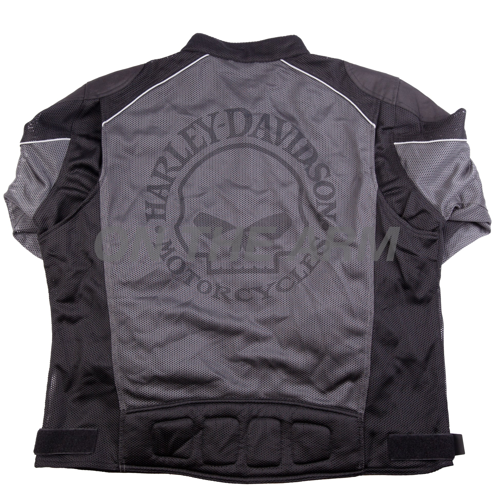 Vintage Black Harley Davidson Willie G Skull Mesh Motorcycle Jacket