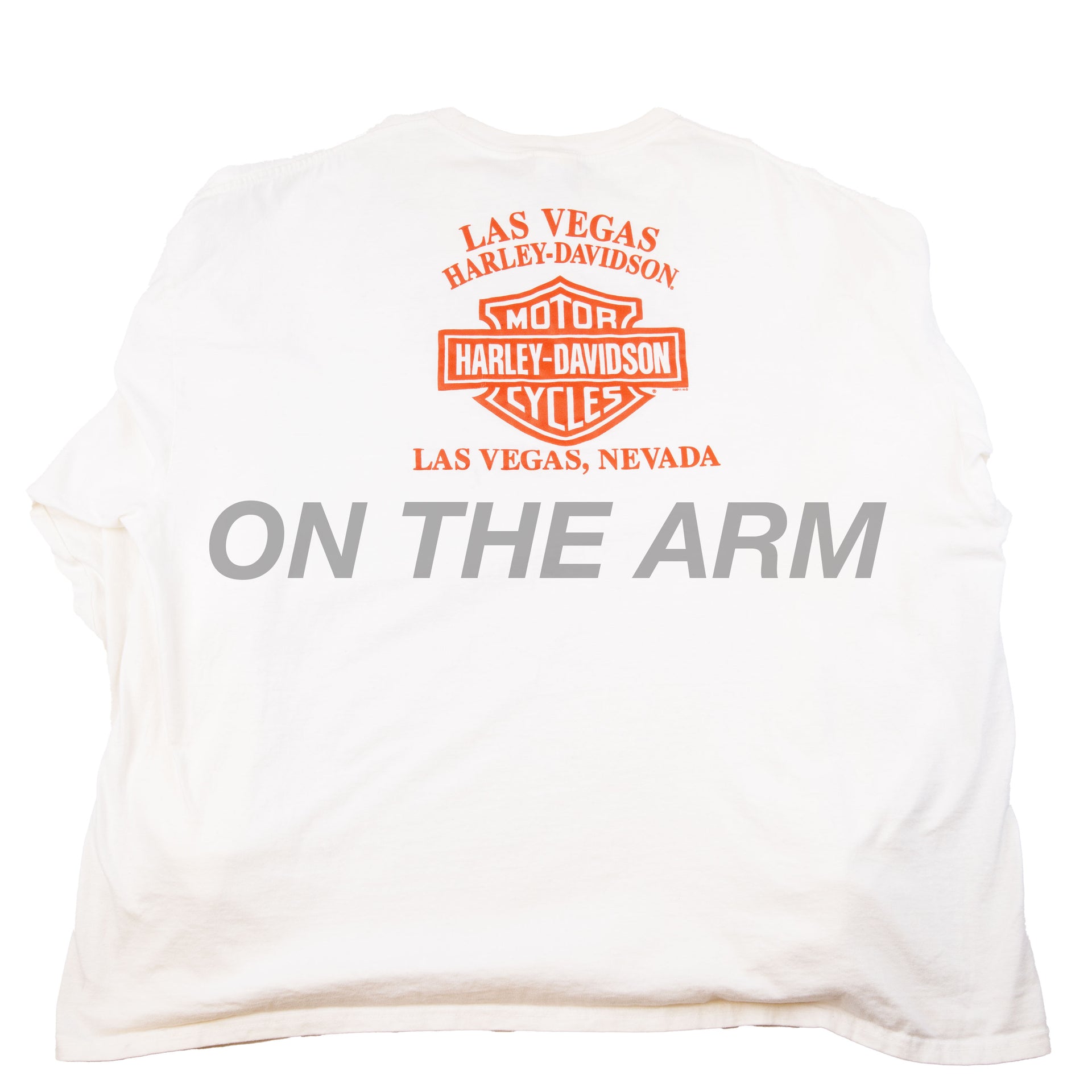 Vintage White Harley Davidson Las Vegas L/S