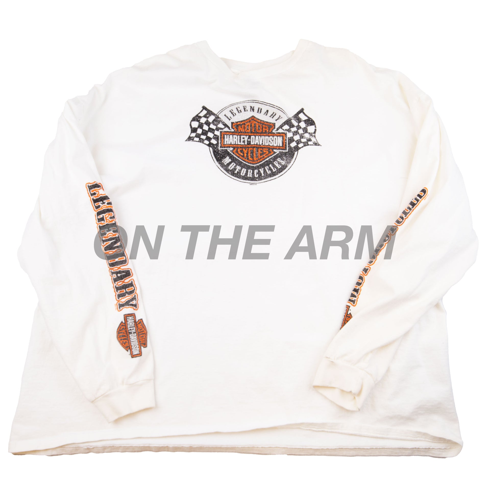 Vintage White Harley Davidson Las Vegas L/S