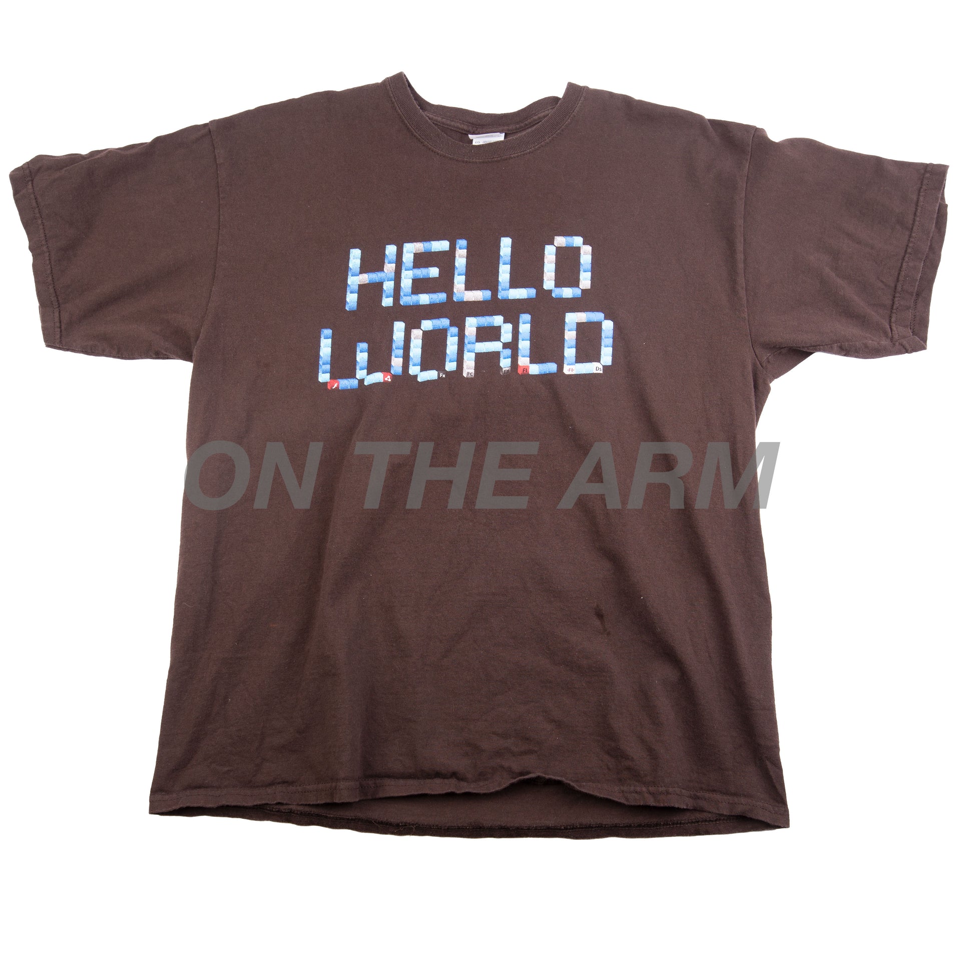 Vintage Brown Adobe Flash Player Hello World Tee (2000's)
