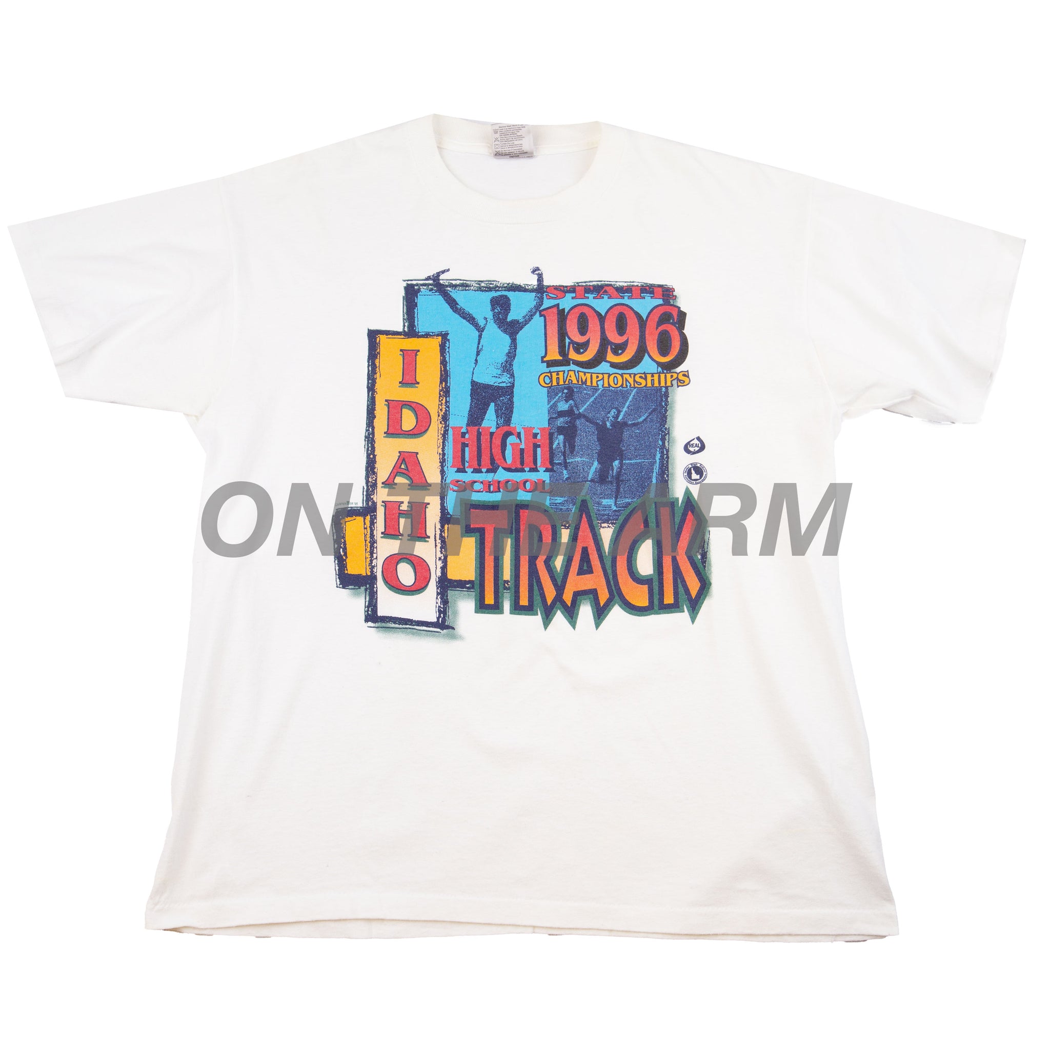 Vintage White Idaho High School Track Champions Tee (1996)