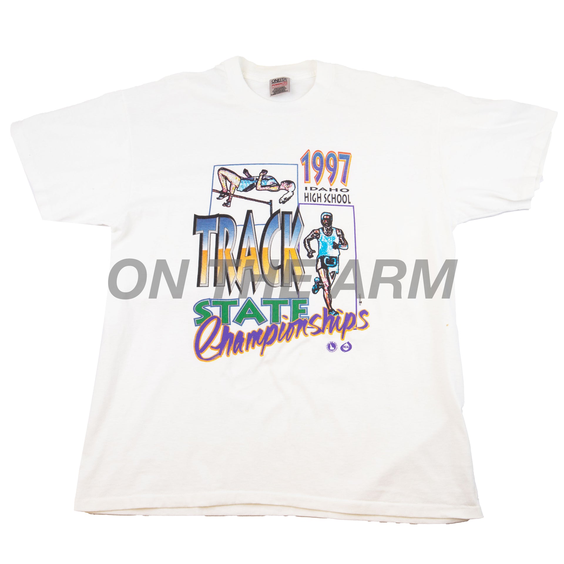 Vintage White Idaho High School Track Champions Tee (1997)