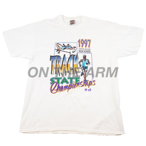 Vintage White Idaho High School Track Champions Tee (1997)