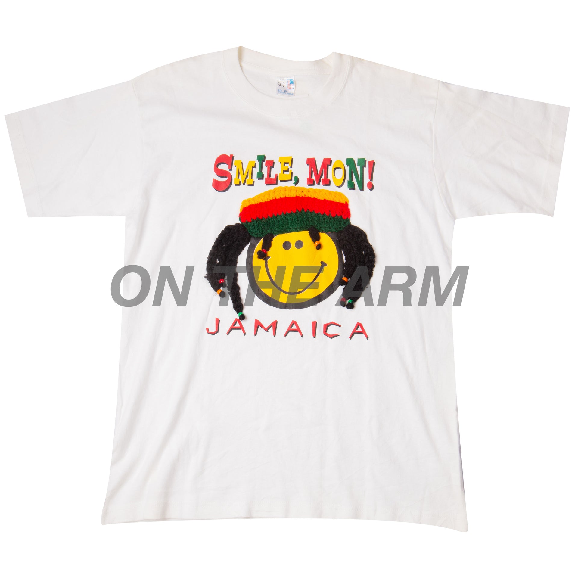 Vintage White Smile Mon Jamaica Tee