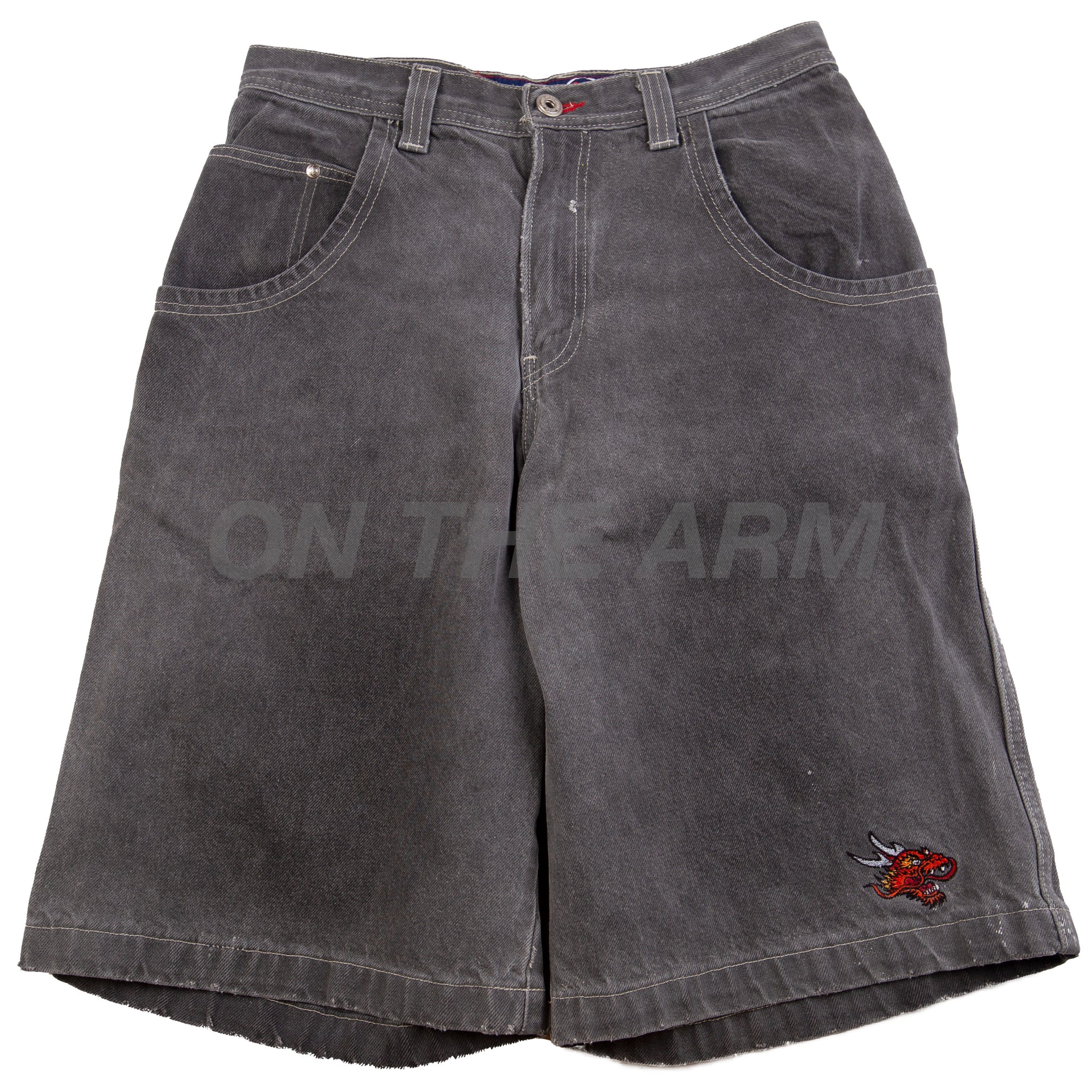 Vintage Grey JNCO Dragon Denim Shorts