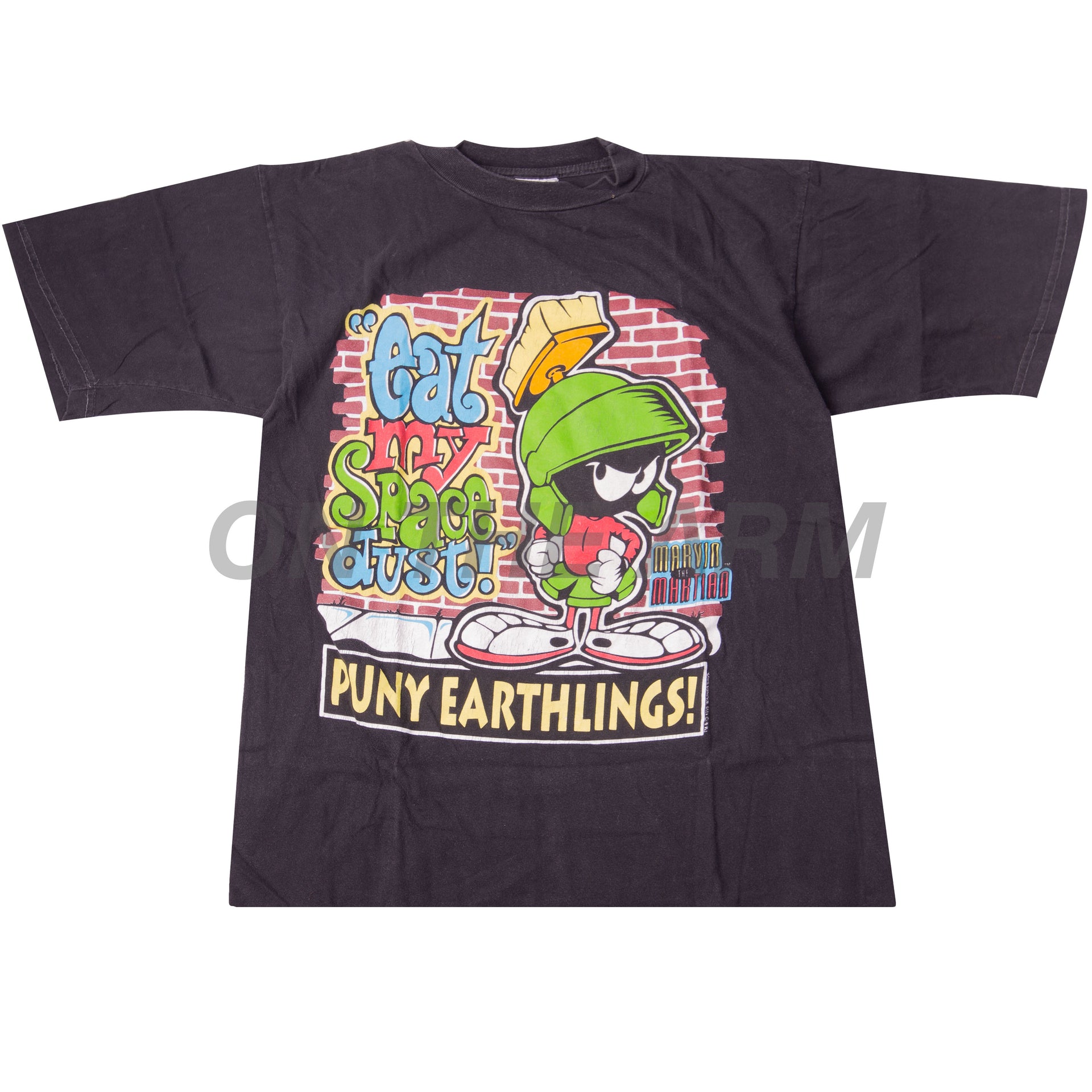 Vintage Black Marvin The Martian Graffiti Tee