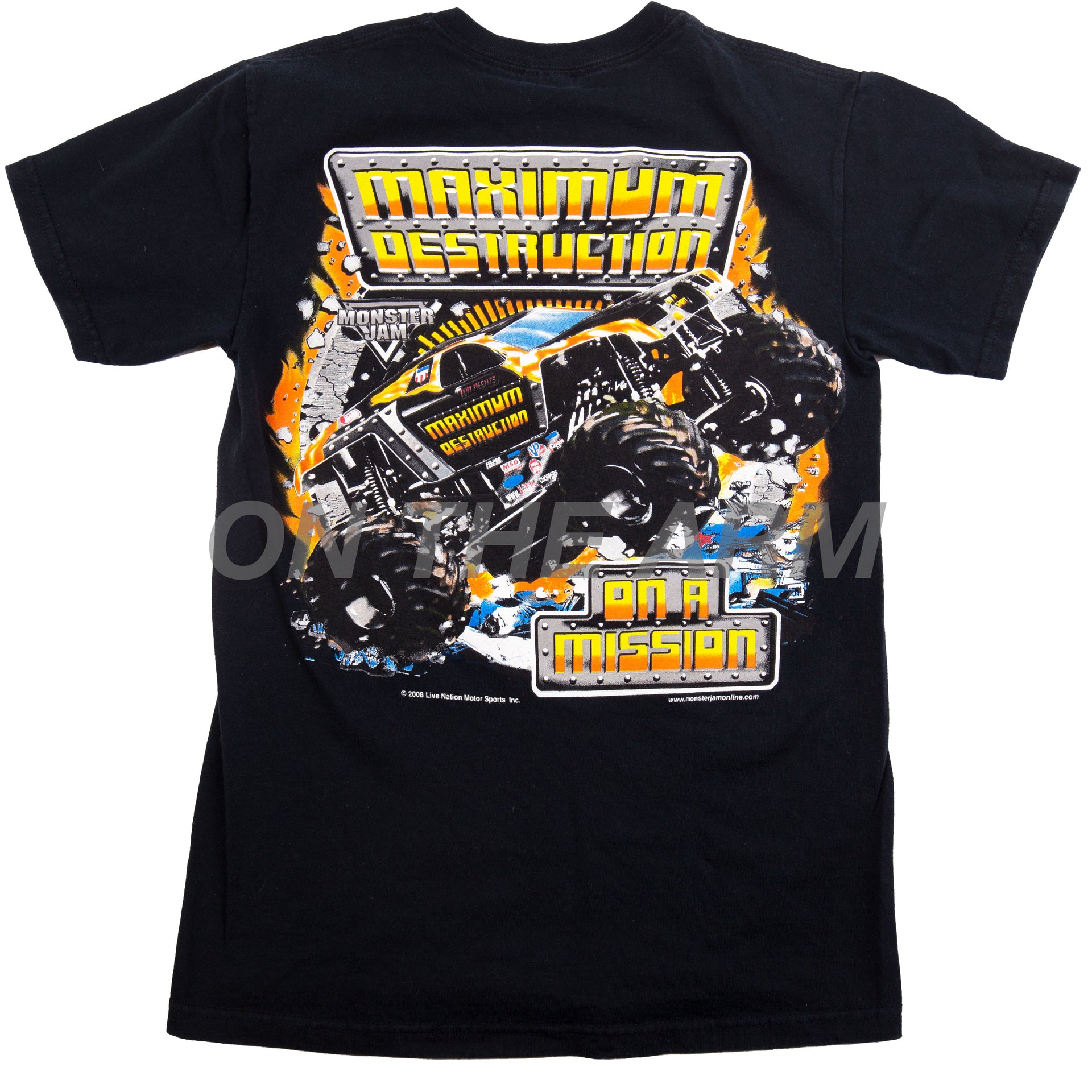 Vintage Black Monster Jam Max D Race Team Tee (2008)