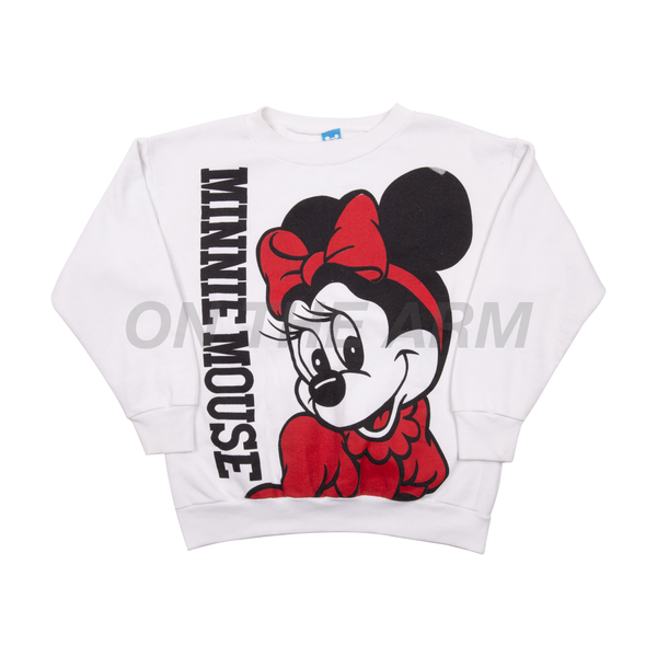 Vintage White Minnie Mouse Crew