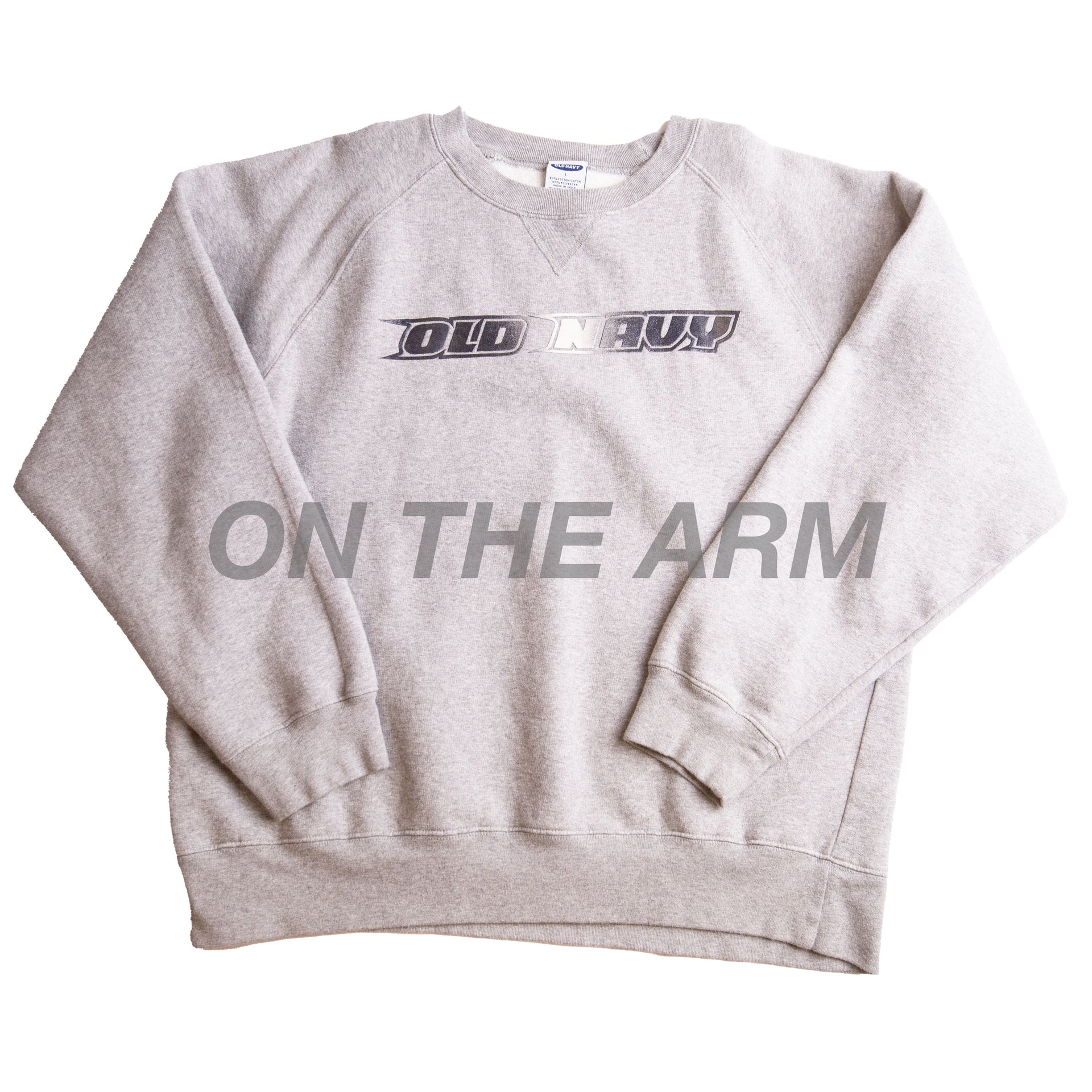 Vintage Grey Old Navy Chrome Logo Crew (2000's)