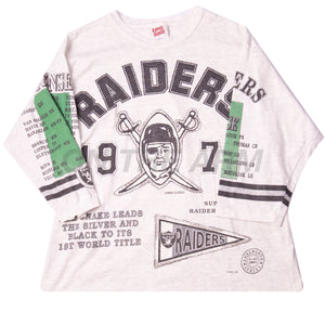 Vintage Grey Raiders Oversized Tee (1991)
