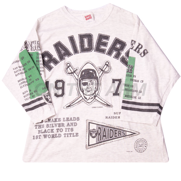 Vintage Grey Raiders Oversized Tee (1991)