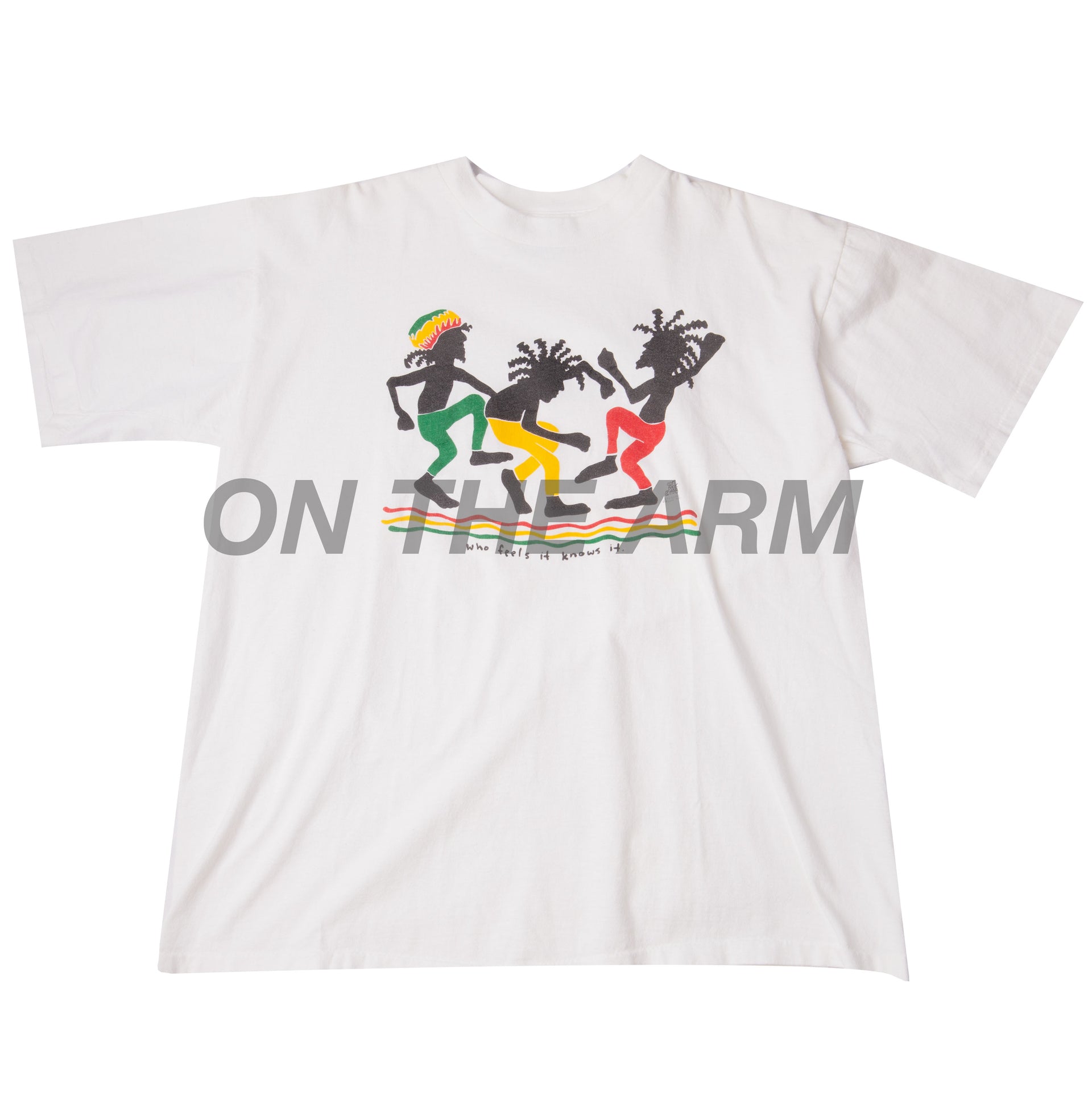 Vintage White Rastaman Shadow Tee