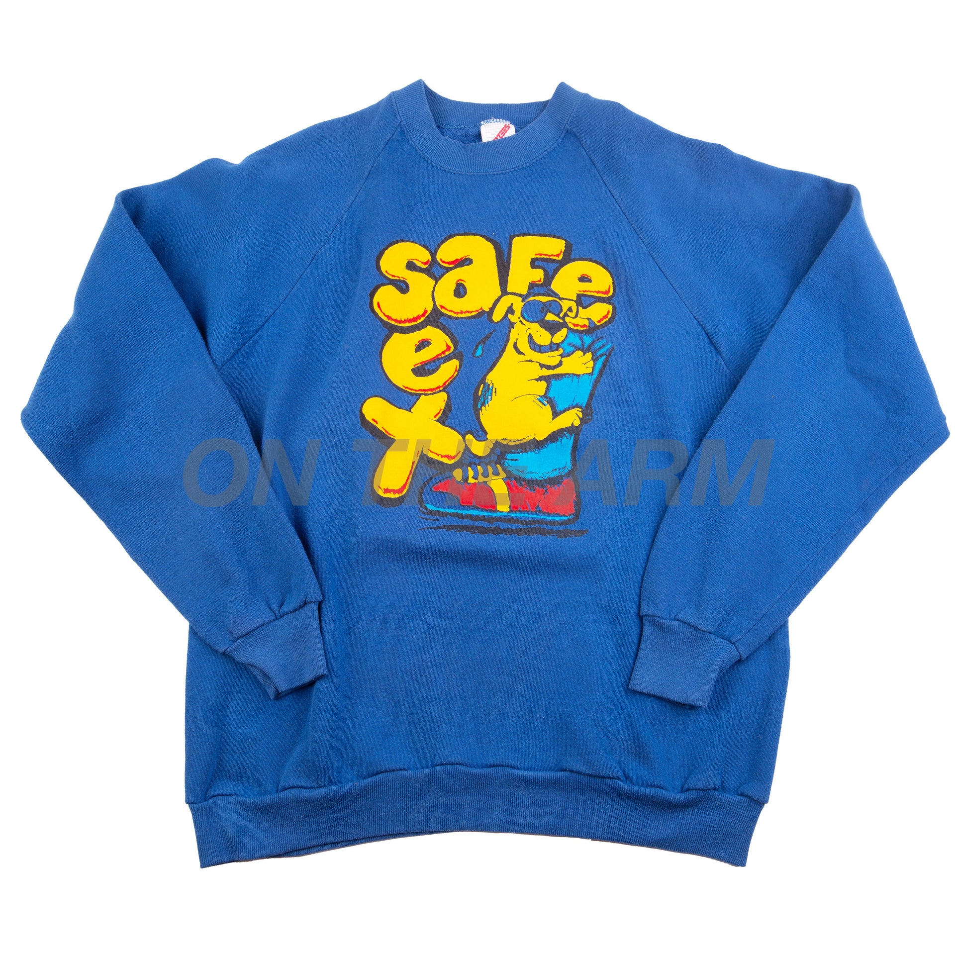 Vintage Blue Safe Sex Crew (1990's)