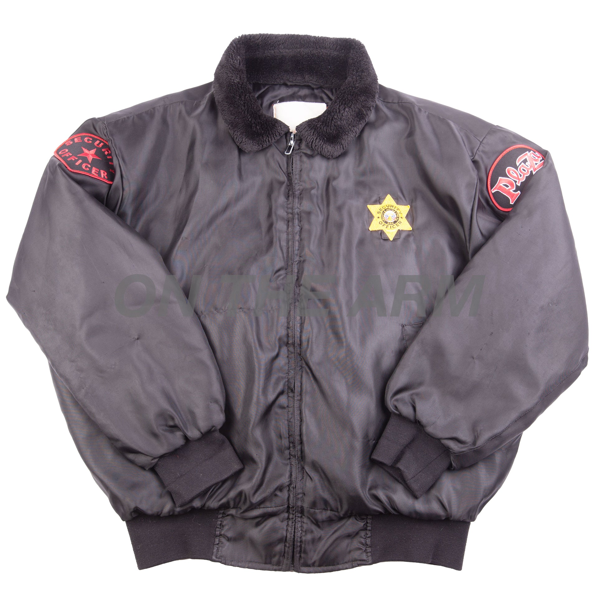 Vintage Black Plaza Hotel Satin Security Jacket (2000's)
