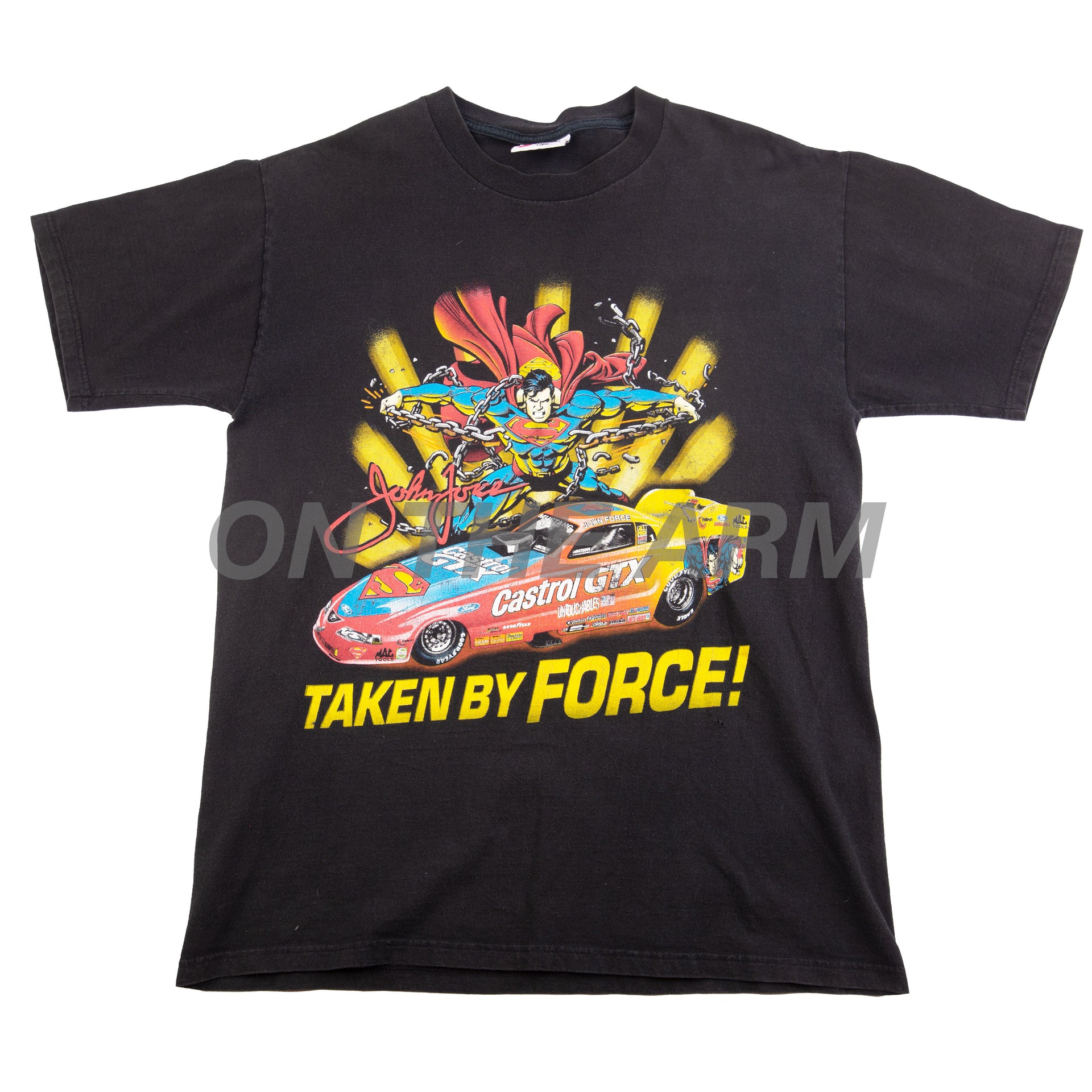 Vintage Black NASCAR Superman Tee