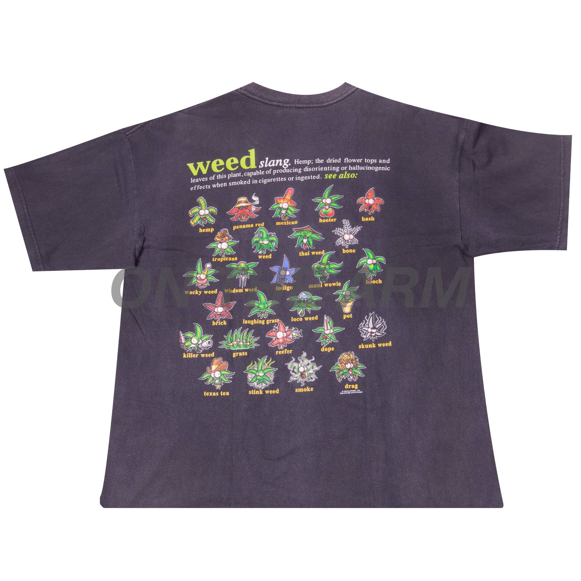 Vintage Black Weed Slang Tee (1998)
