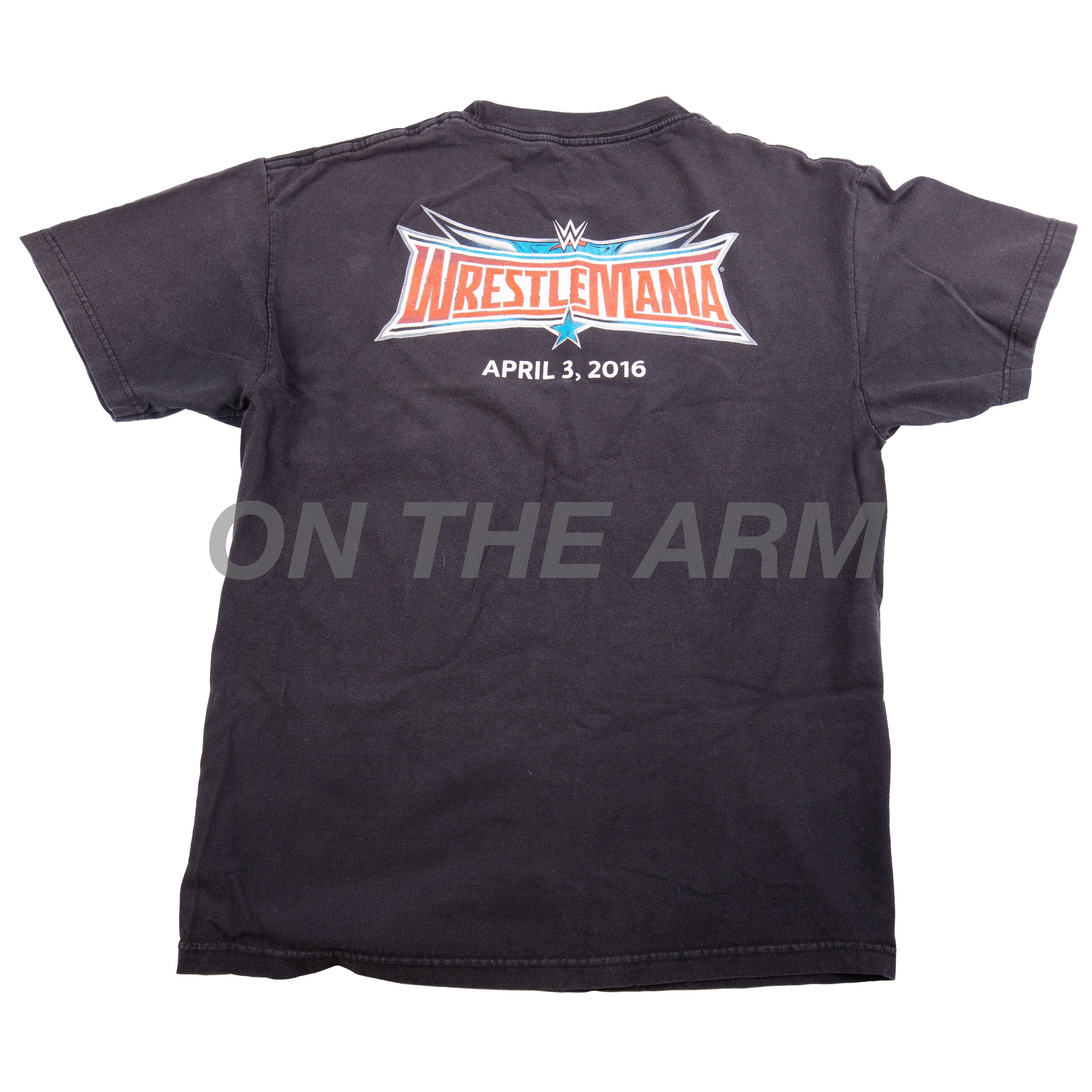 WWE Black Wrestlemania Working Crew Tee (2016) PRE-OWNED