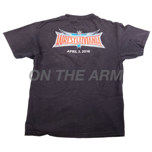 WWE Black Wrestlemania Working Crew Tee (2016) PRE-OWNED
