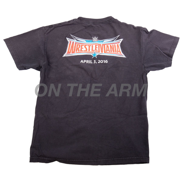 WWE Black Wrestlemania Working Crew Tee (2016) PRE-OWNED