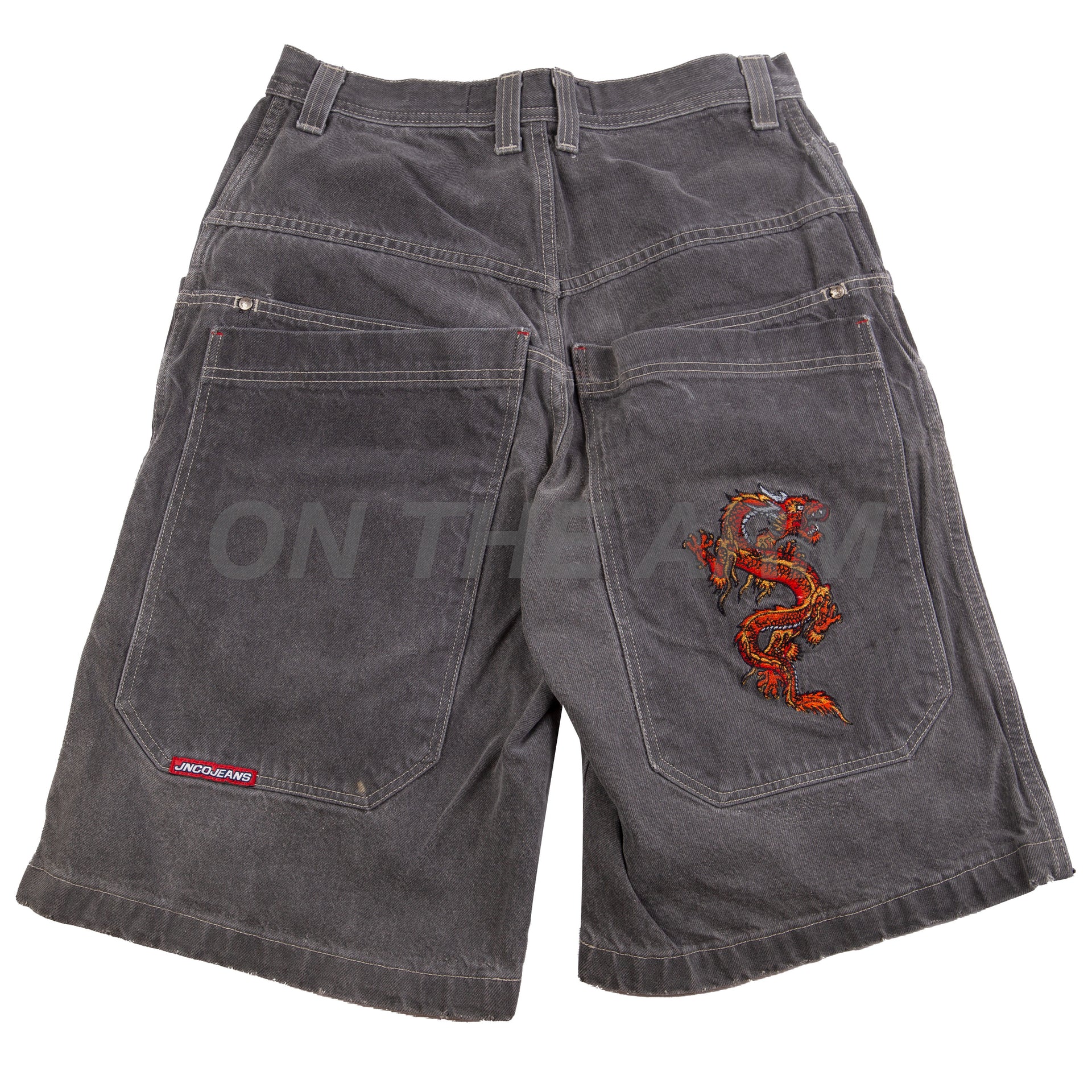 Vintage Grey JNCO Dragon Denim Shorts