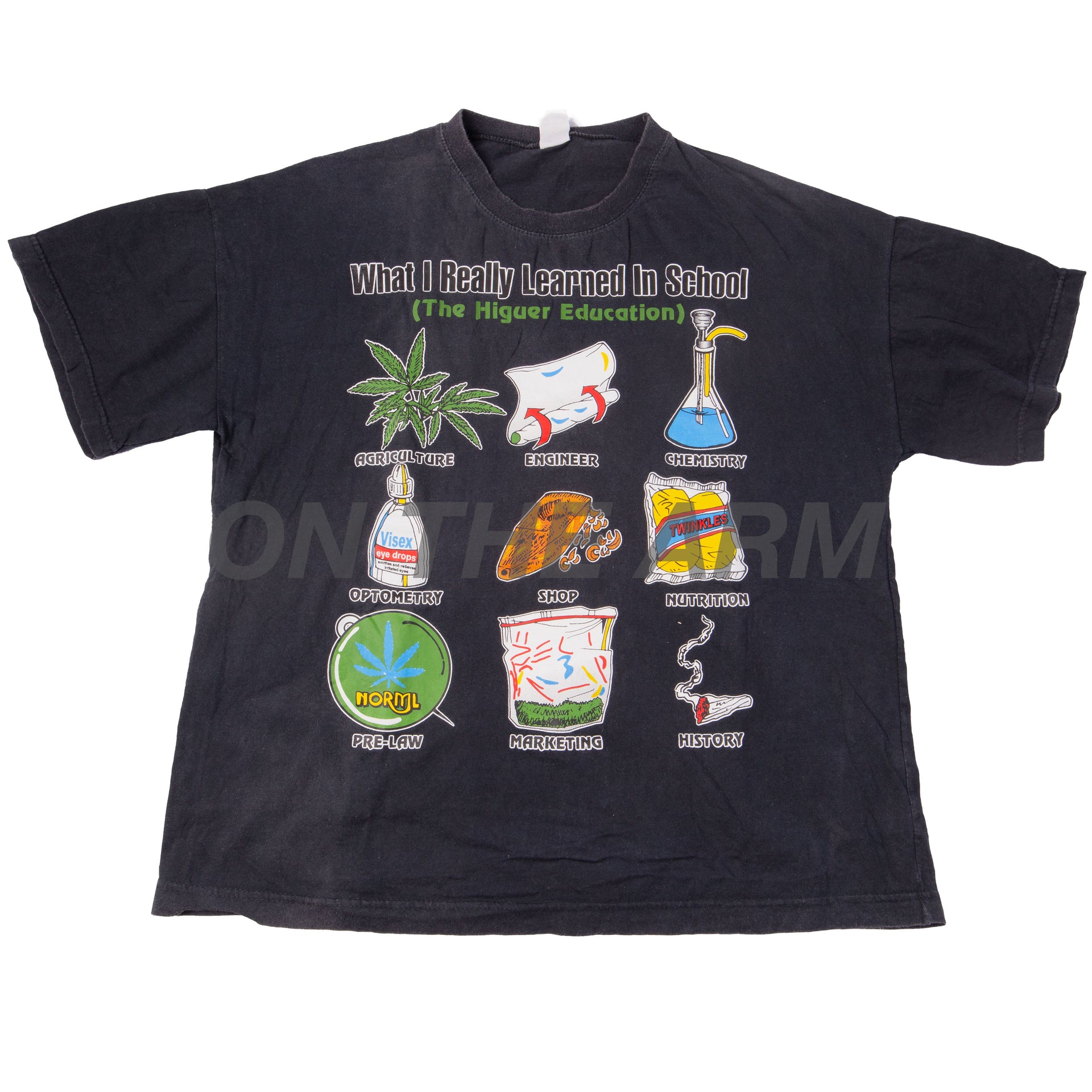 Vintage Black High Education Tee (1980's)