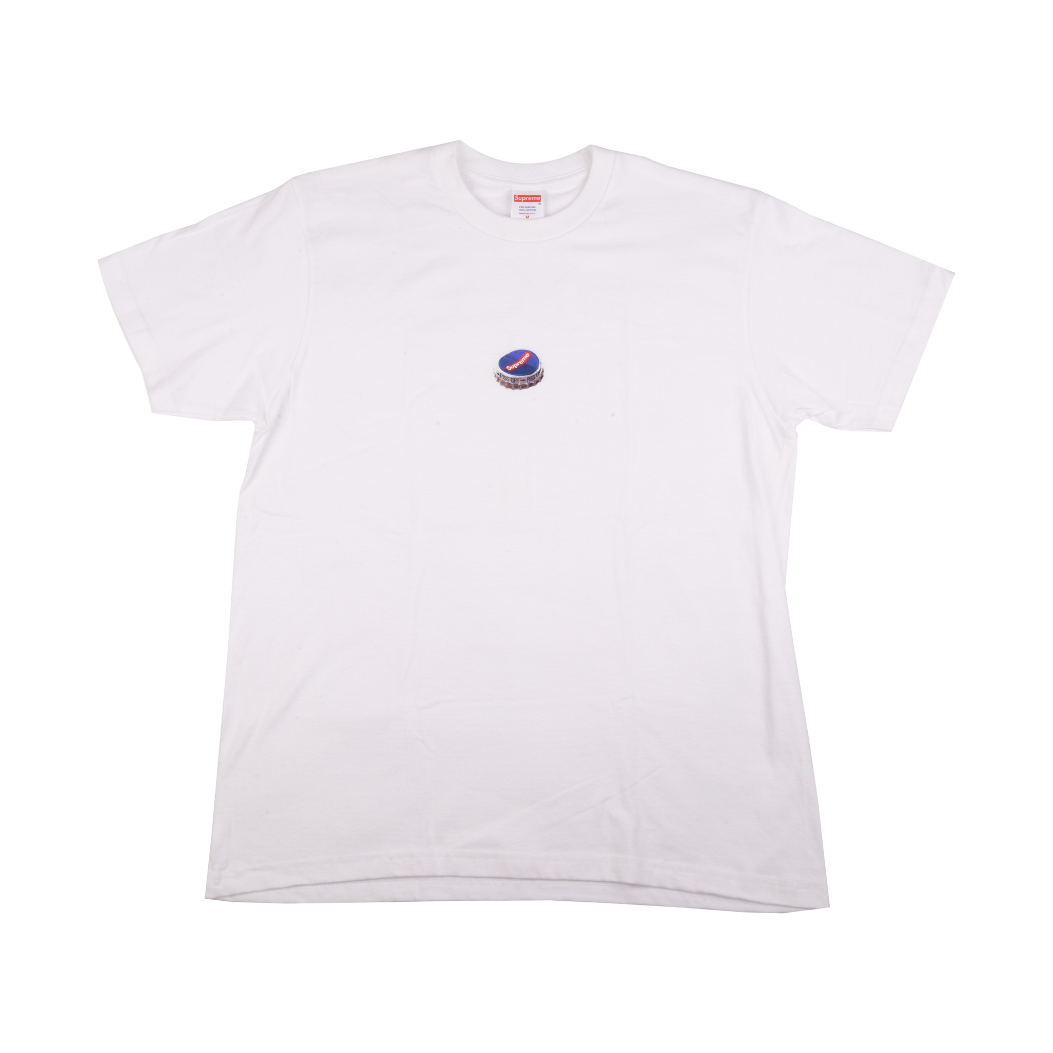 Supreme White Bottle Cap Tee