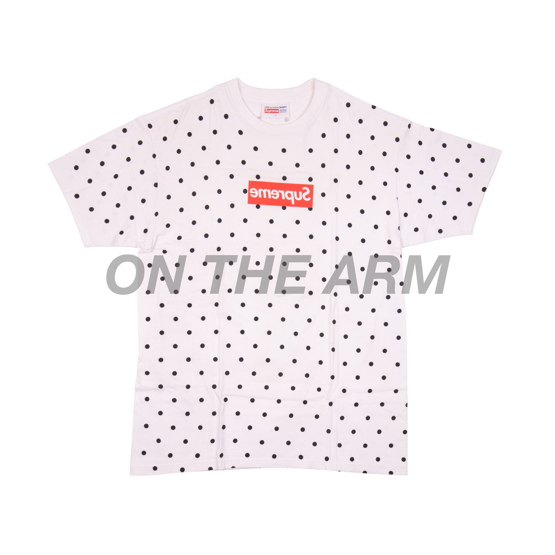Supreme White CDG Box Logo Tee