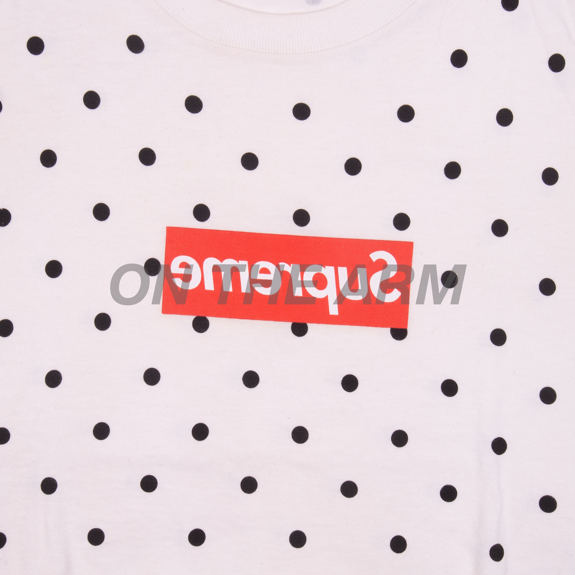 Supreme White CDG Box Logo Tee