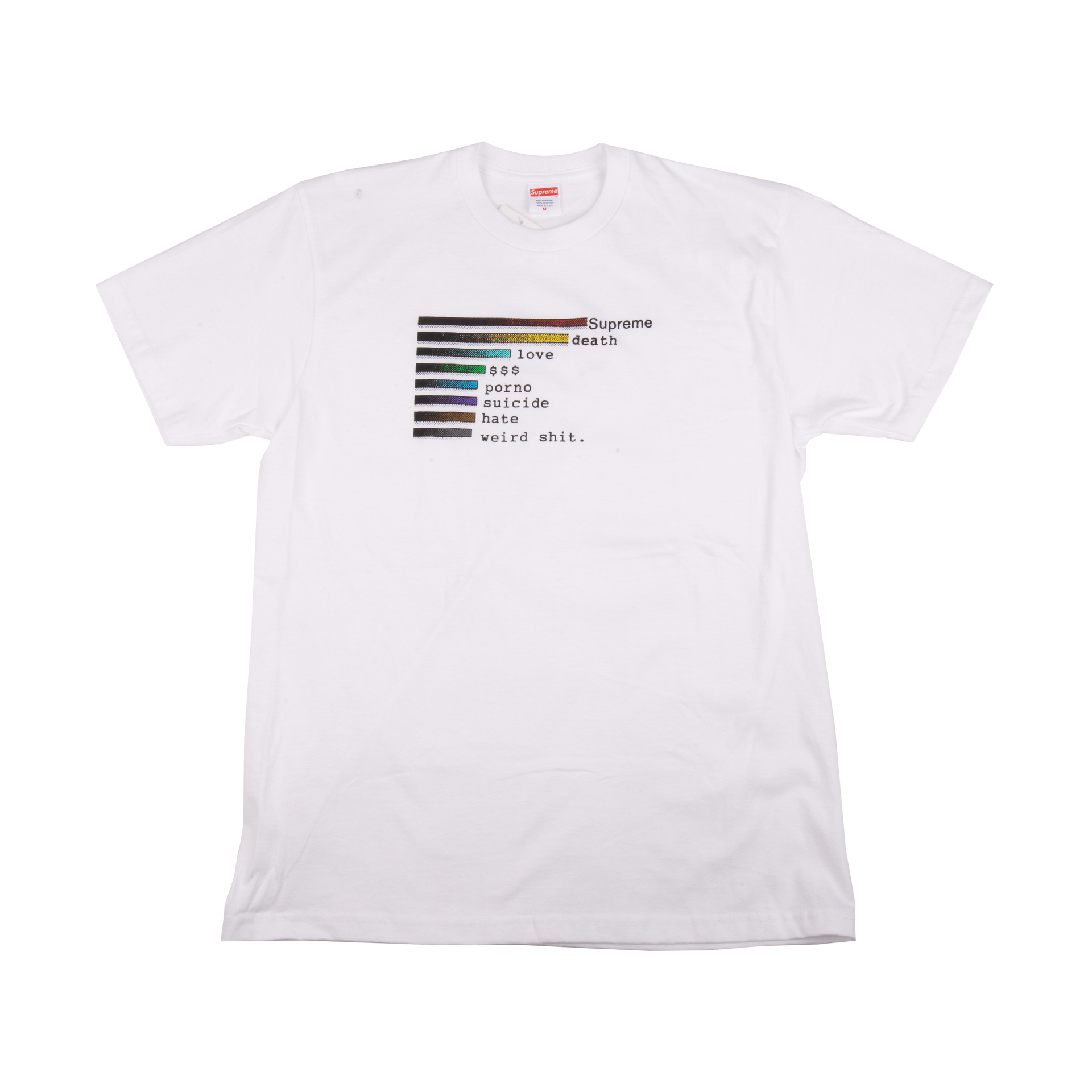 Supreme White Chart Tee