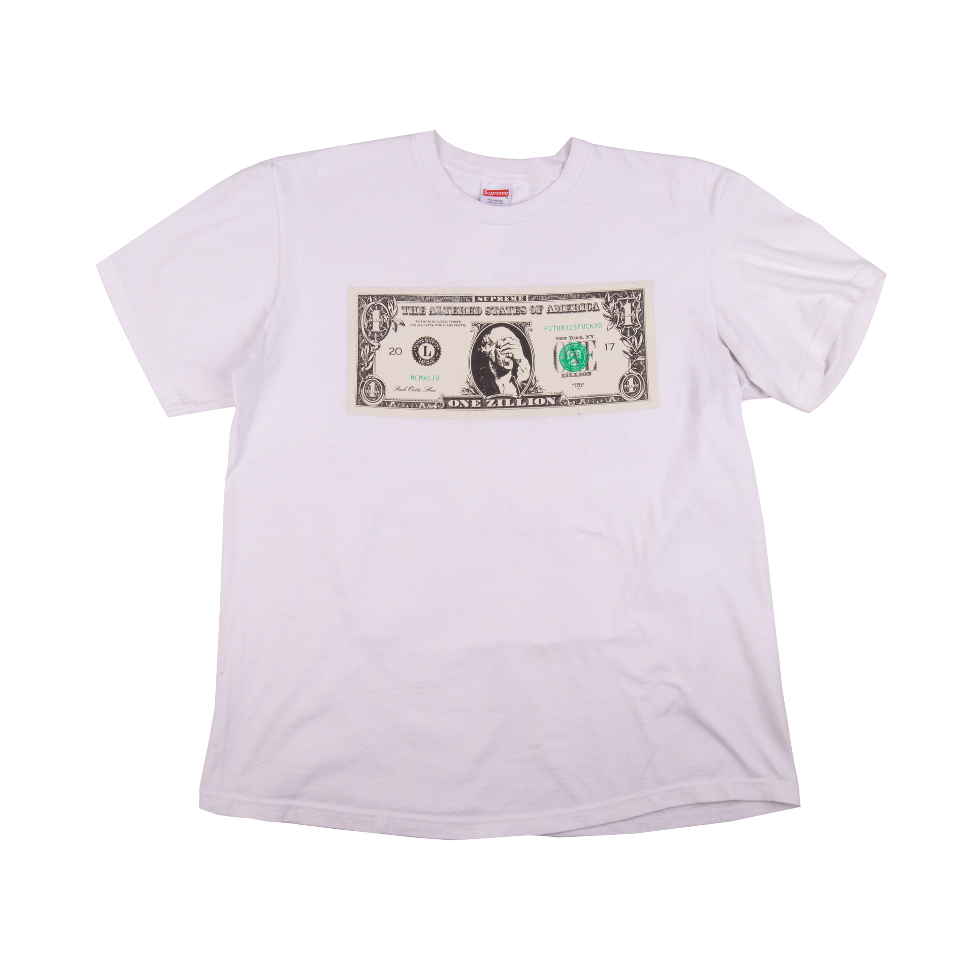 Supreme White Dollar Tee