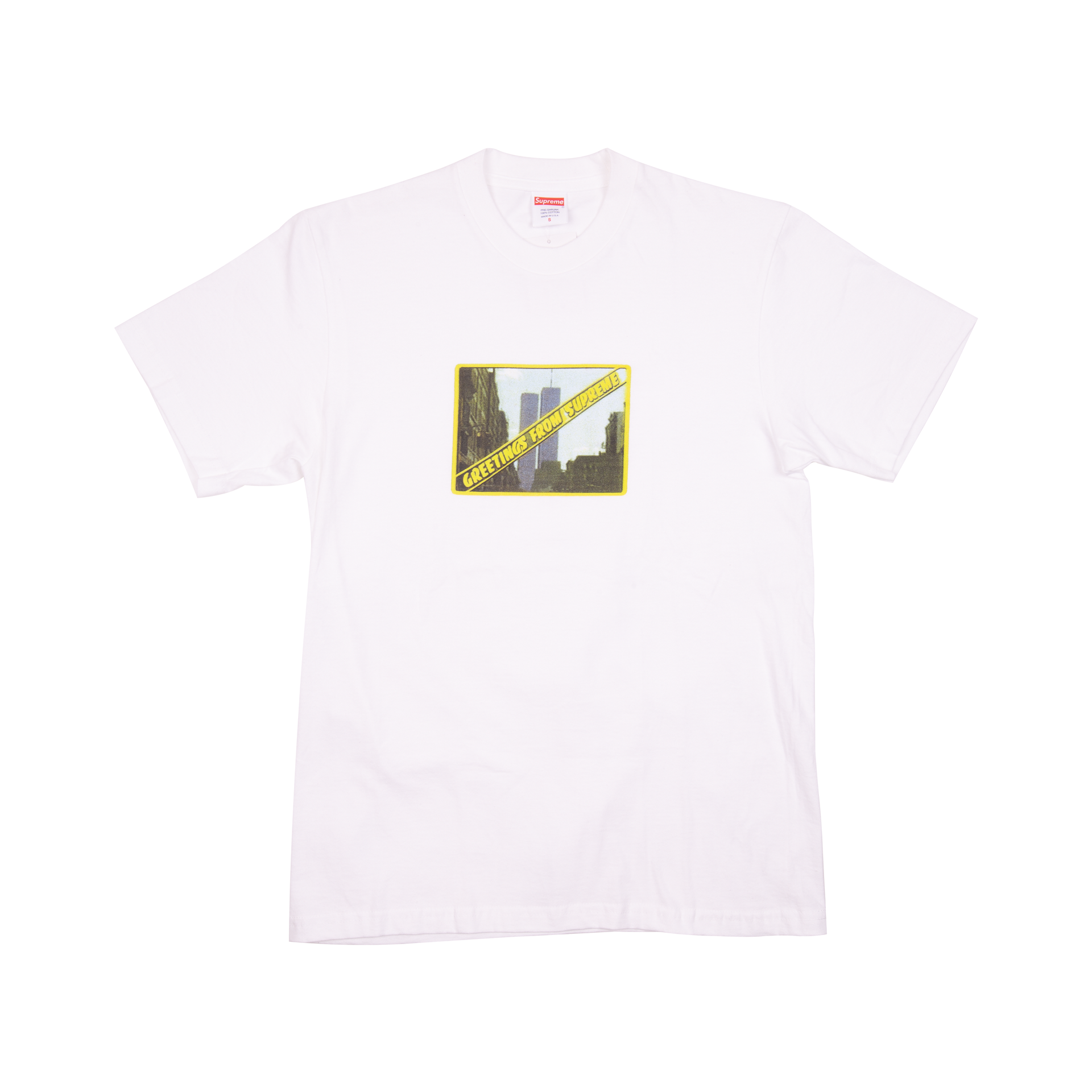 Supreme White Greetings From Supreme Tee