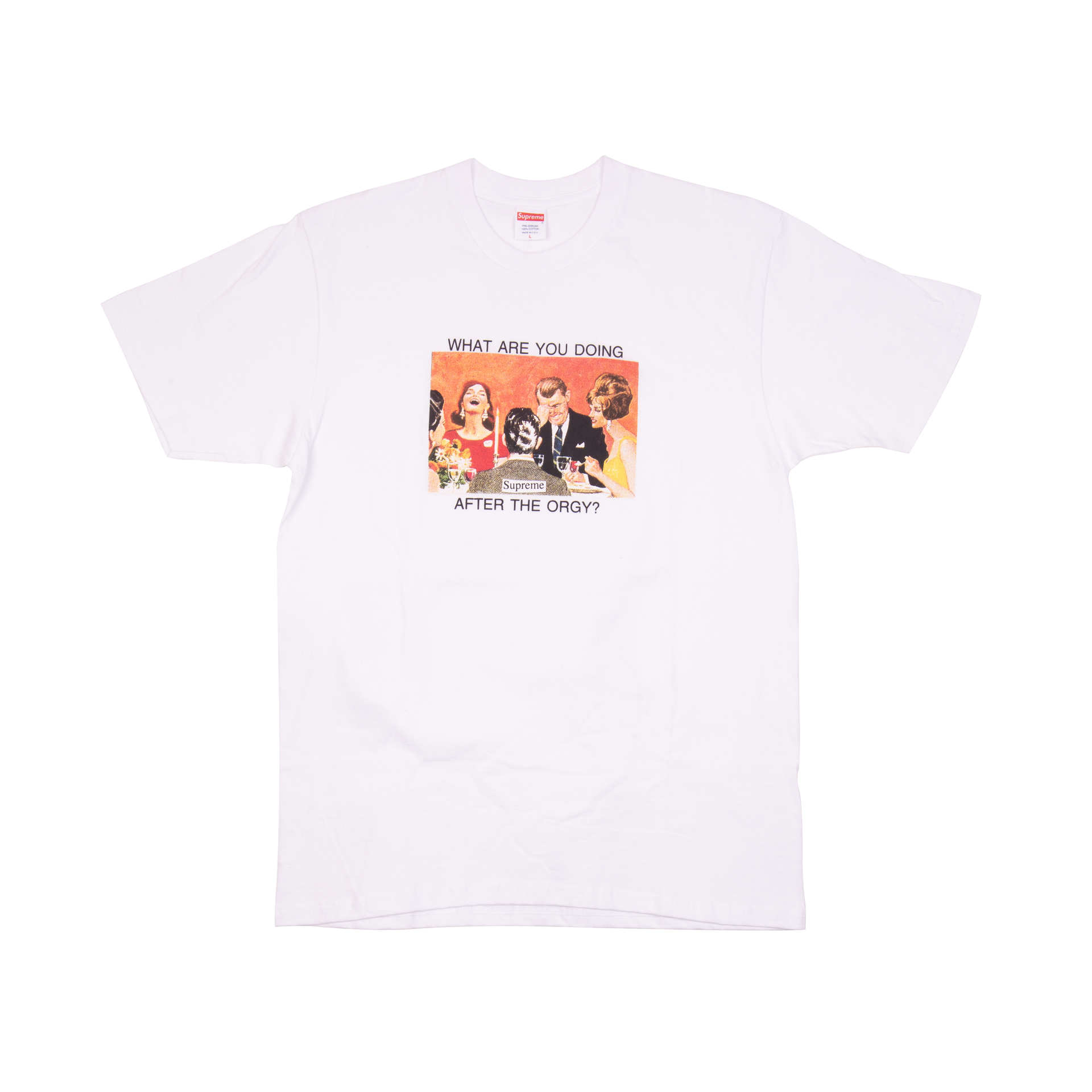 Supreme White Orgy Tee