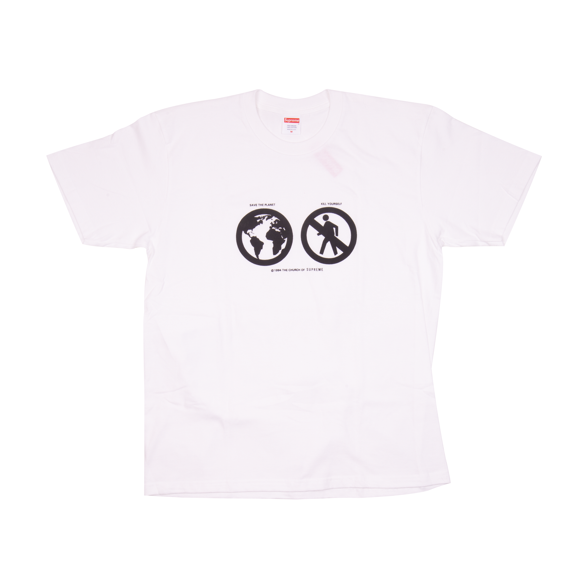 Supreme White Save The Planet Tee